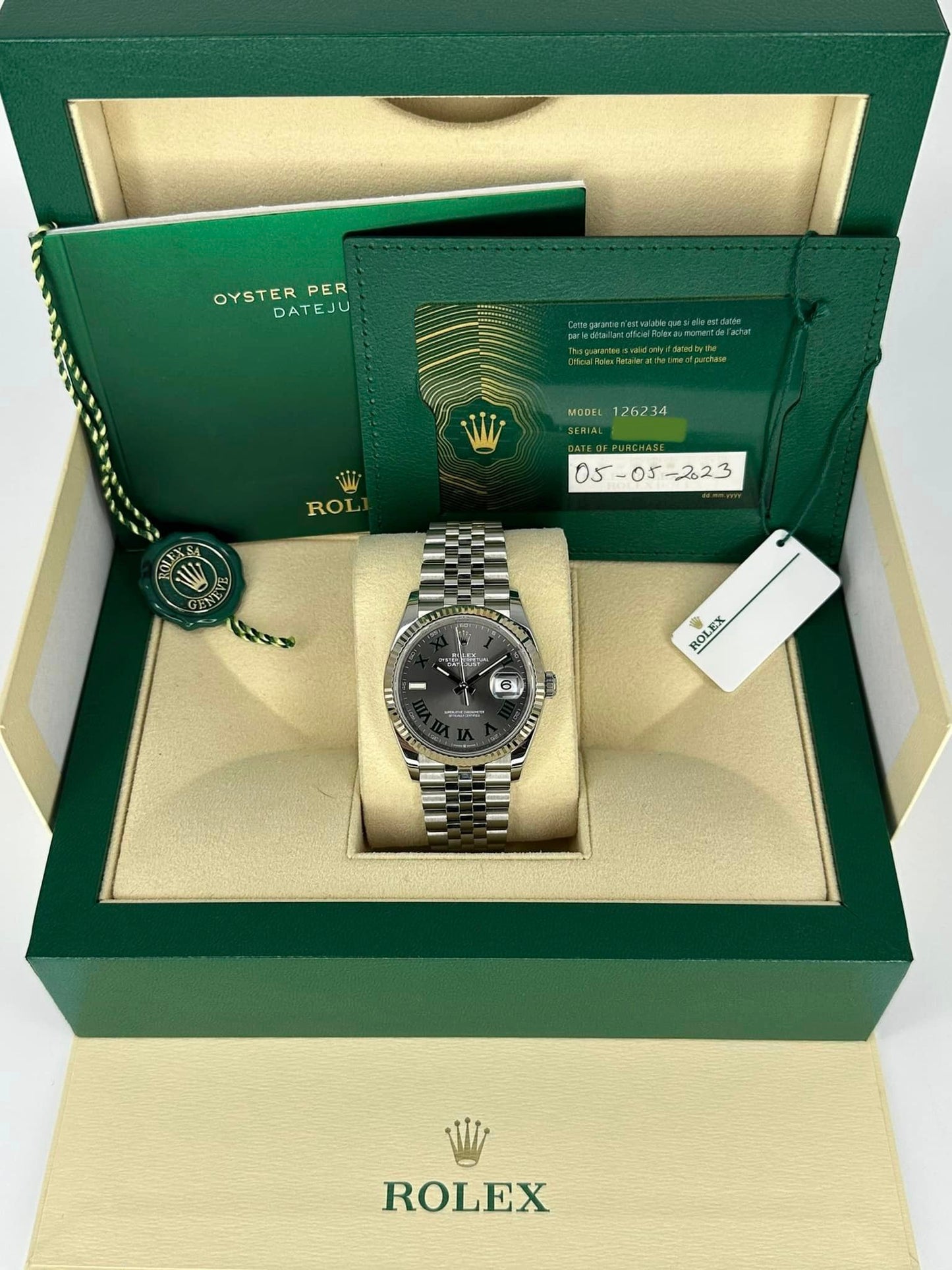 2023 Rolex Datejust 36mm 126234 Jubilee Wimbledon Dial - MyWatchLLC
