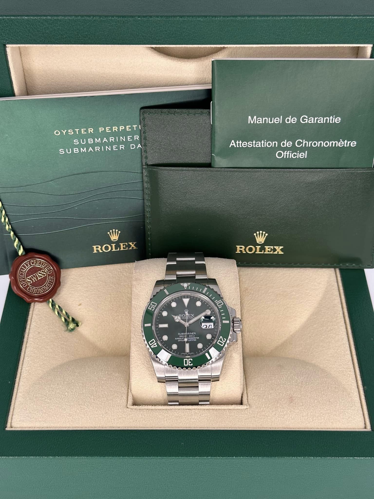 Rolex Submariner Date "Hulk" 40mm 116610LV Stainless Steel Green Dial - MyWatchLLC
