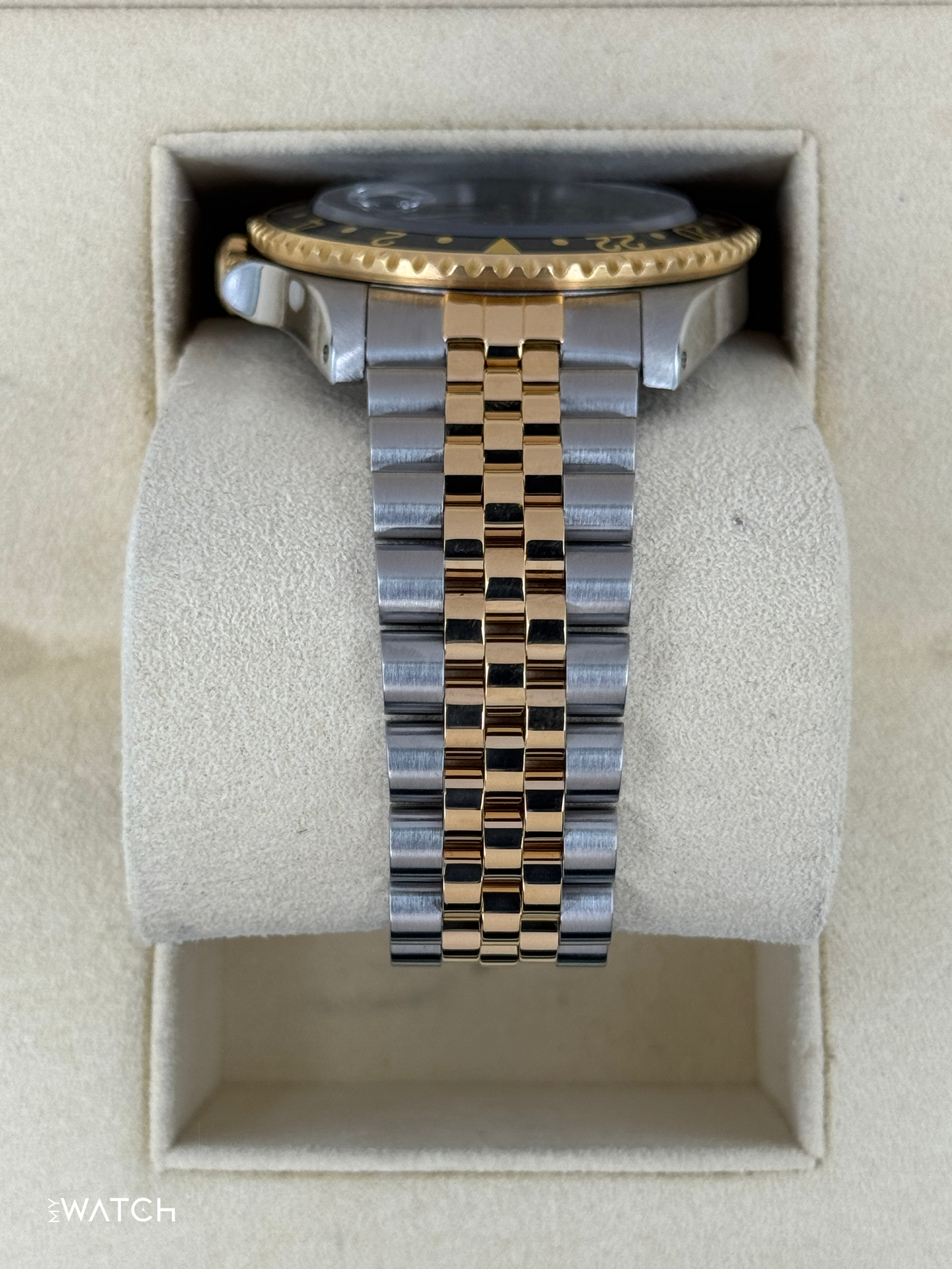 1988 Rolex GMT-Master II 40mm 16713 Two-Tone Jubilee Black Dial - MyWatchLLC