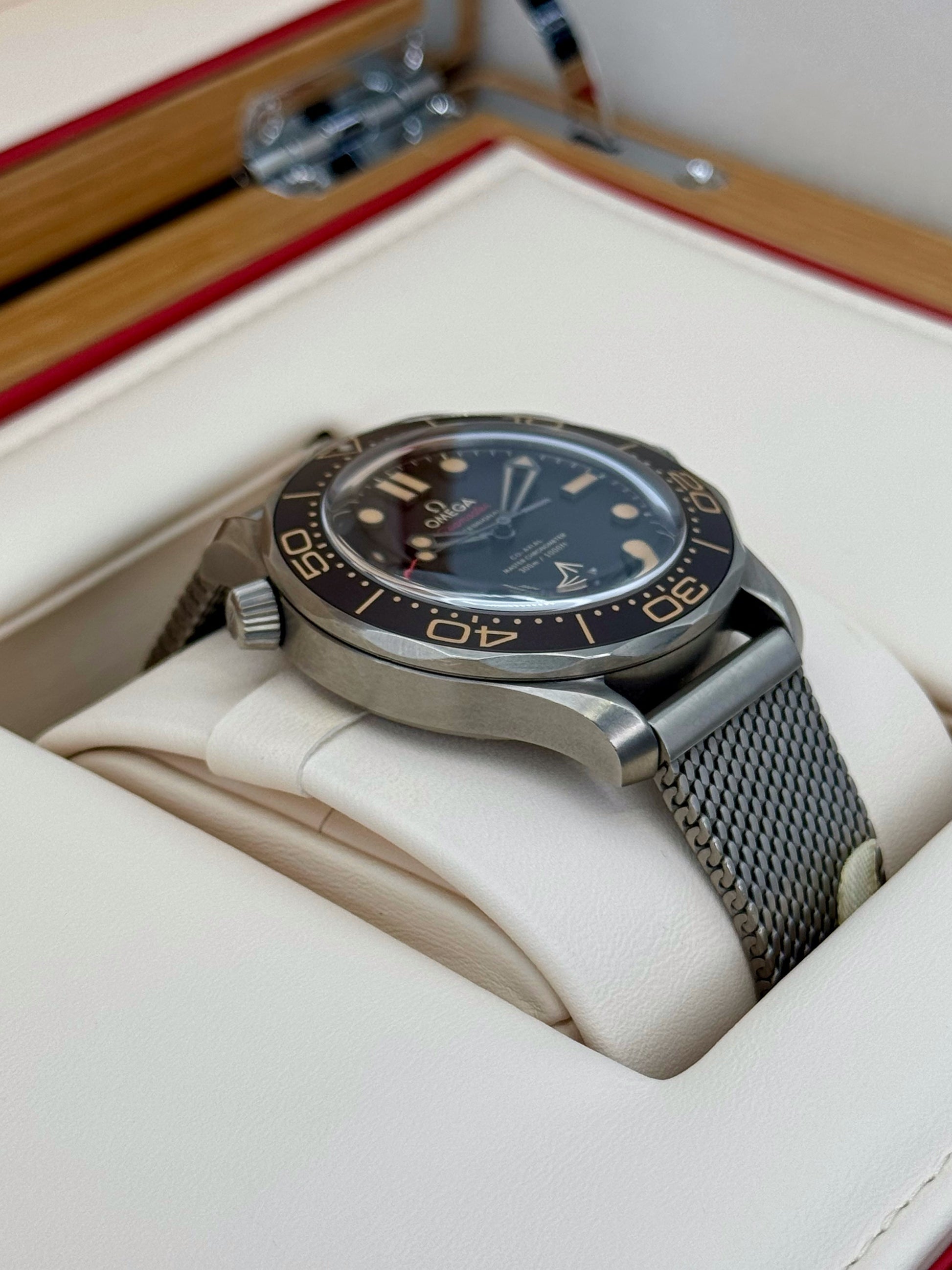 2023 Omega Seamaster Diver 300M 007 42mm Titanium Brown Dial - MyWatchLLC