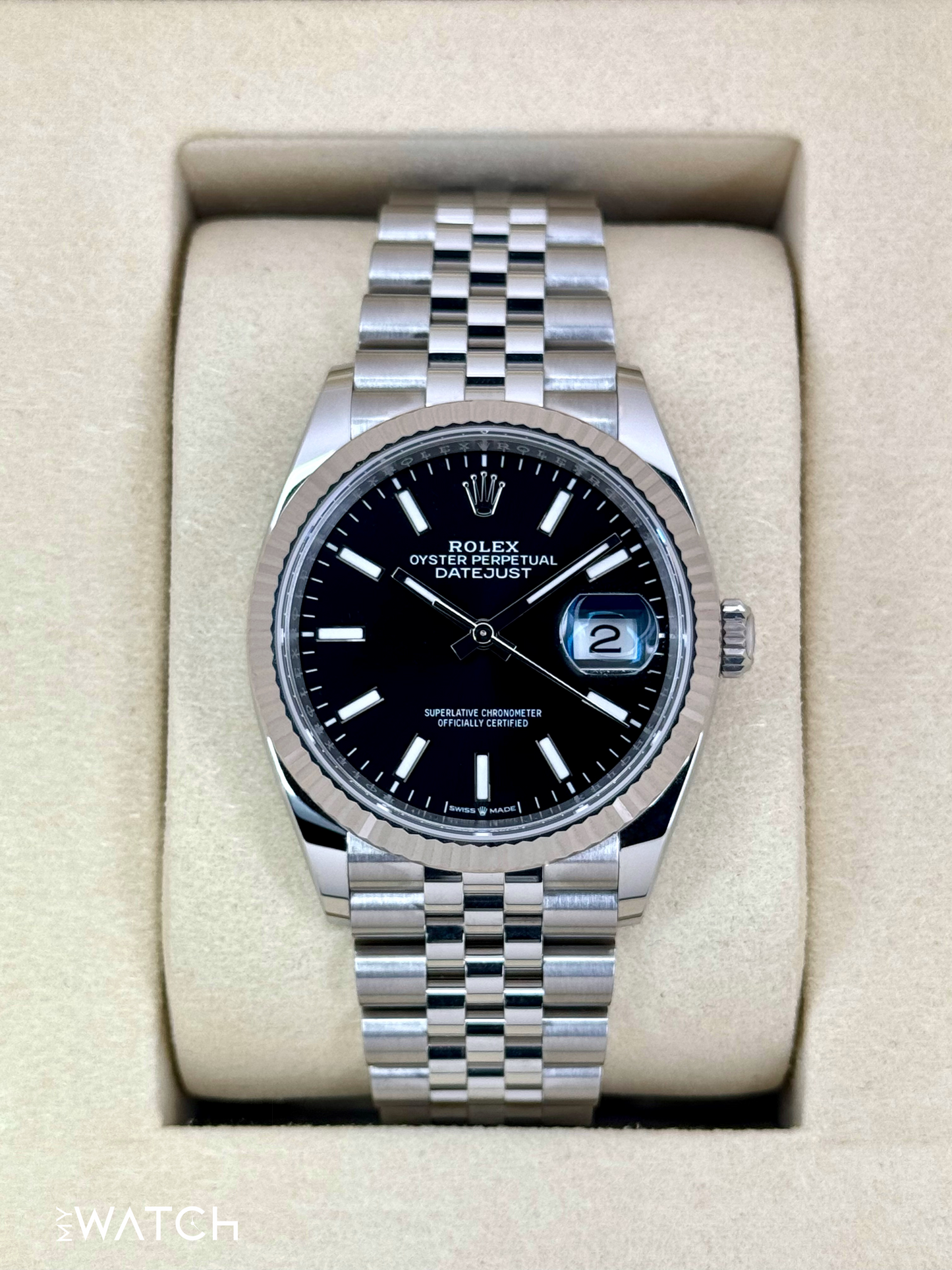 NEW 2025 Rolex Datejust 36mm 126234 Stainless Steel Jubilee Black Dial - MyWatchLLC