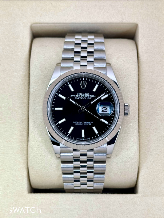 NEW 2025 Rolex Datejust 36mm 126234 Stainless Steel Jubilee Black Dial - MyWatchLLC