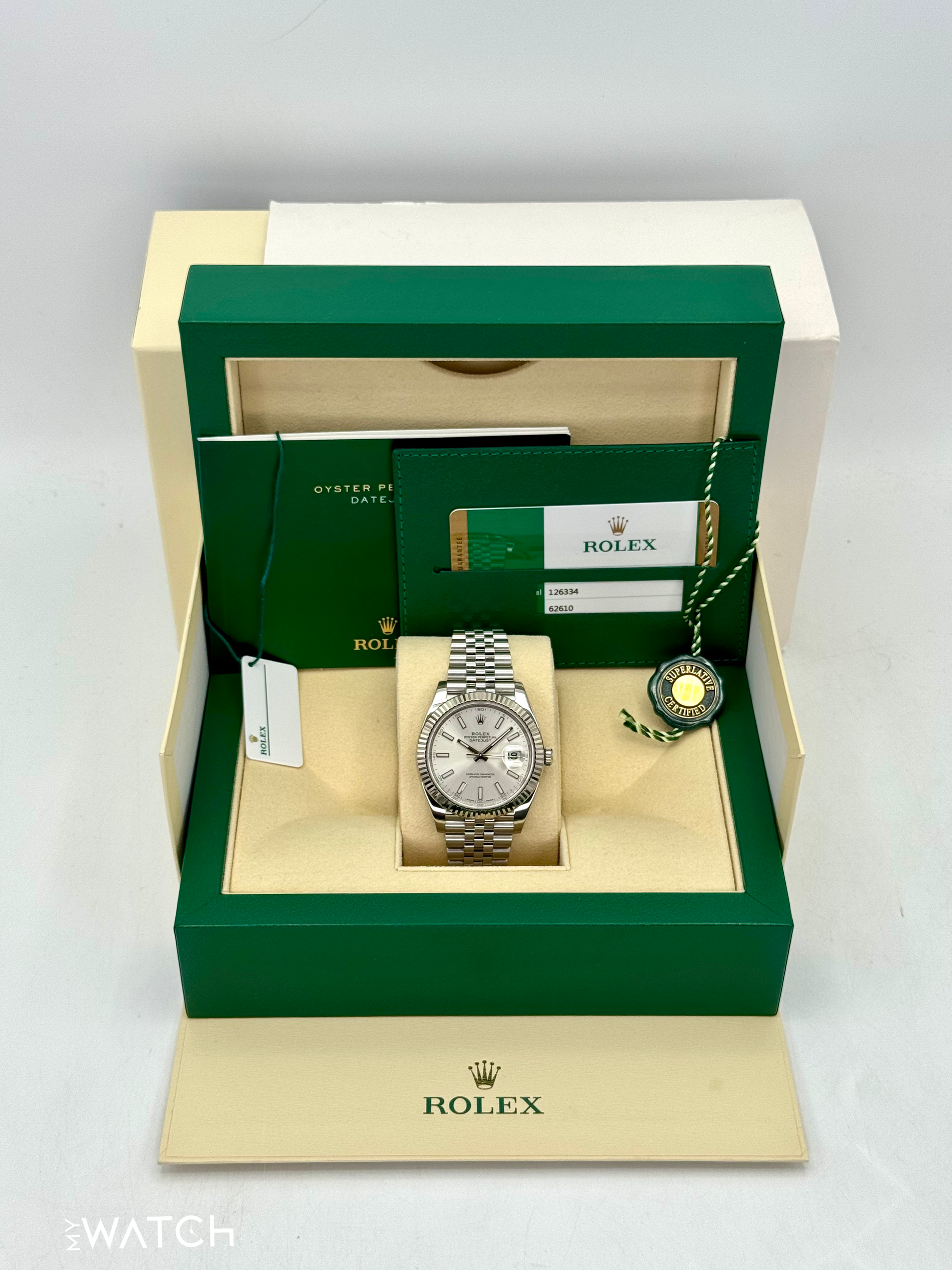 2017 Rolex Datejust 41mm 126334 Stainless Steel Jubilee Silver Dial - MyWatchLLC