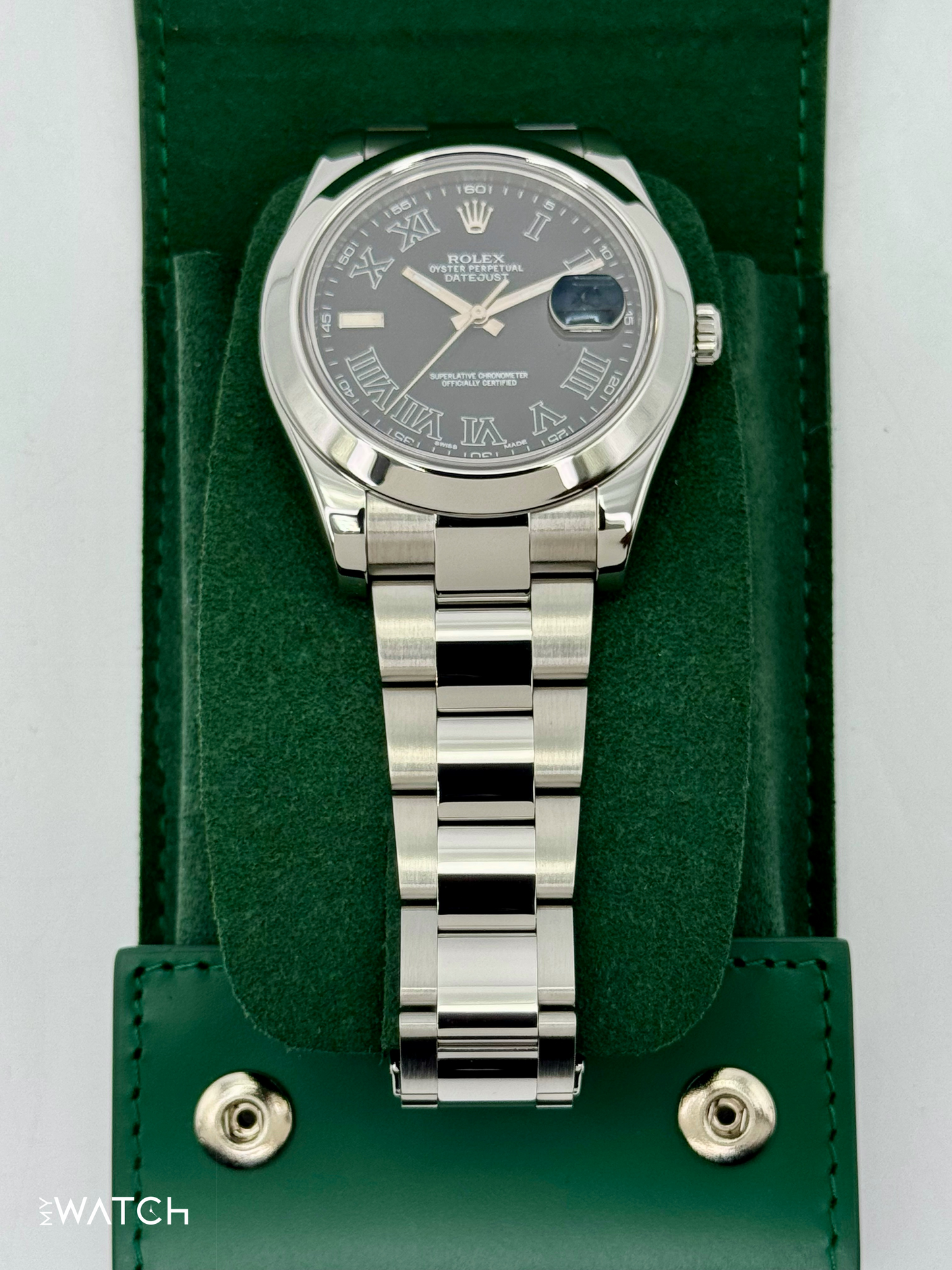 2025 CPO Rolex Datejust II 41mm 116300 Stainless Steel Oyster Black Dial - MyWatchLLC