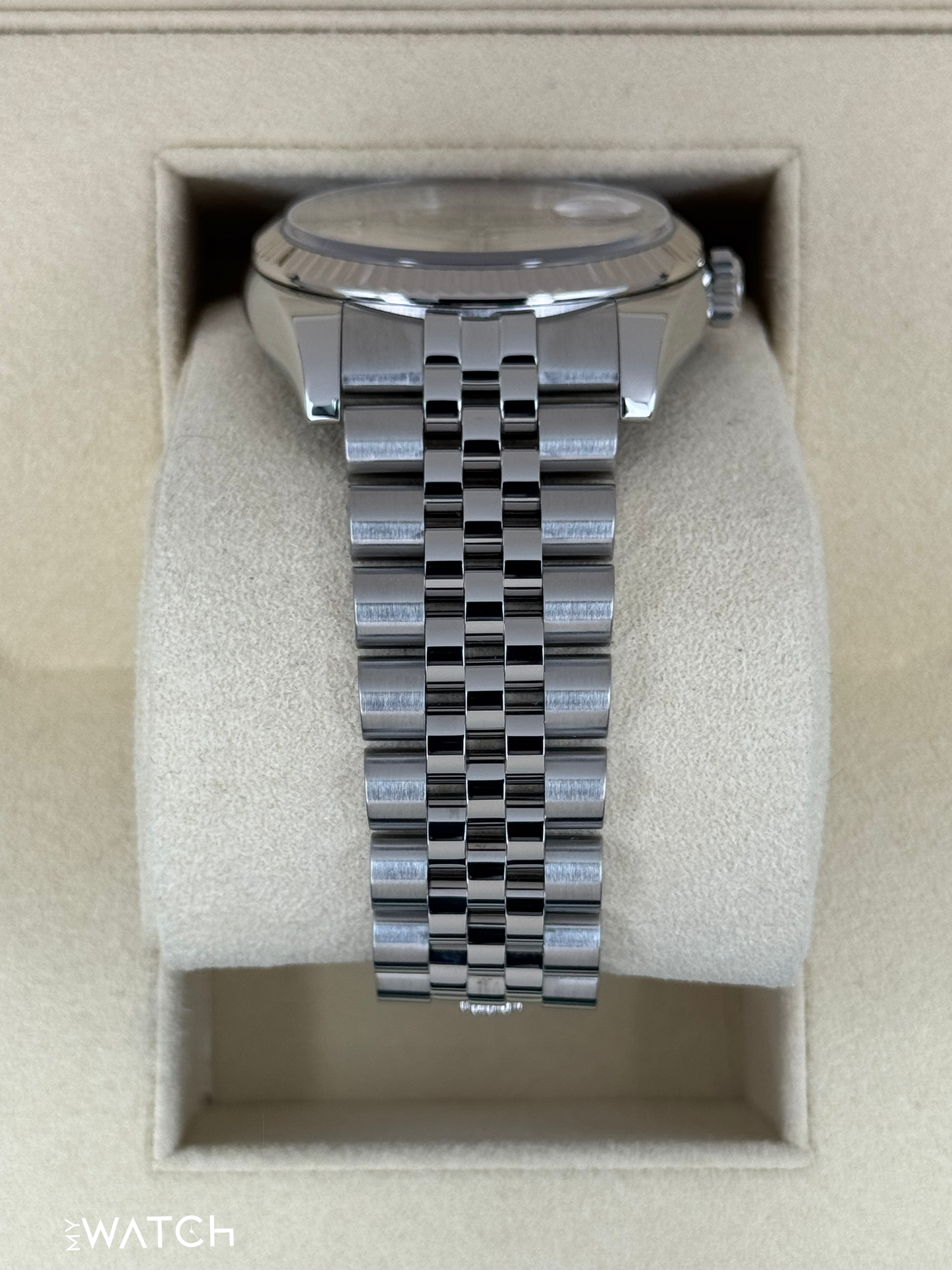 2017 Rolex Datejust 36mm 116234 Stainless Steel Jubilee Silver Diamond Dial - MyWatchLLC