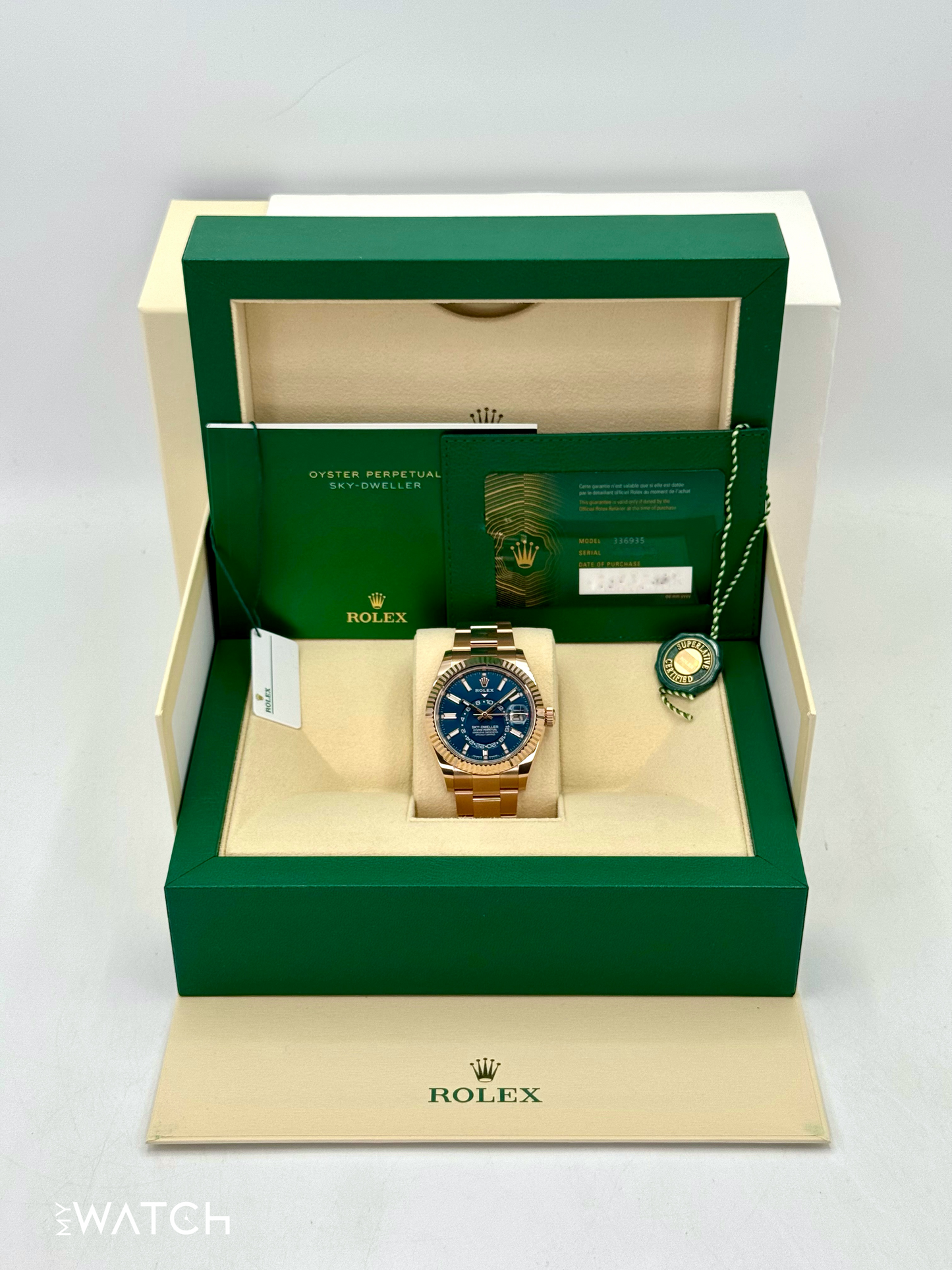 NEW 2025 Rolex Sky-Dweller 42mm 336935 Rose Gold Blue Dial - MyWatchLLC