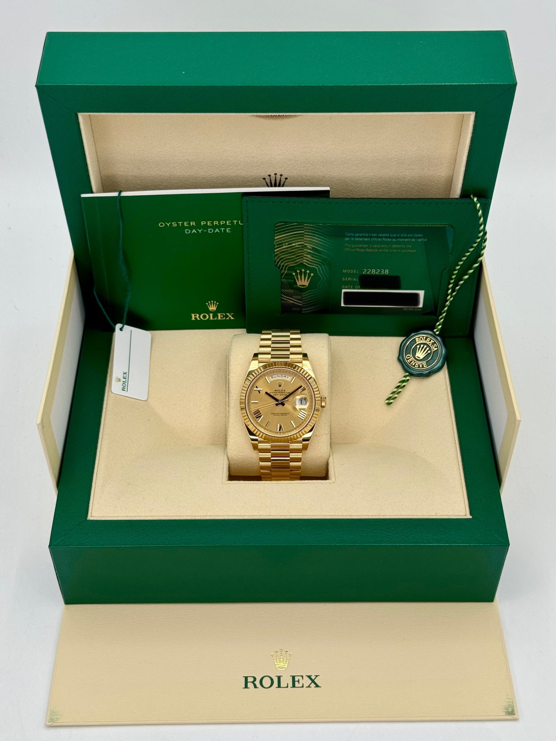 2023 Rolex Day-Date 40mm 228238 Presidential Champagne Dial - MyWatchLLC