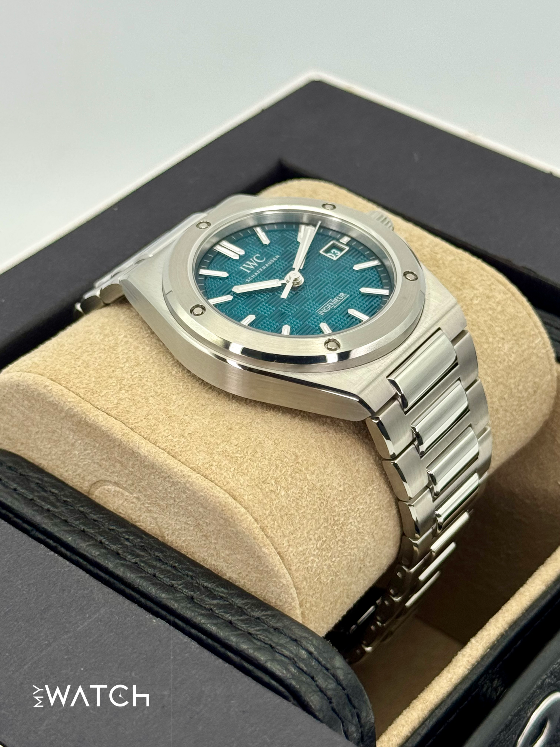 NEW 2025 IWC Ingenieur Automatic 40mm IW328903 Aqua Dial - MyWatchLLC