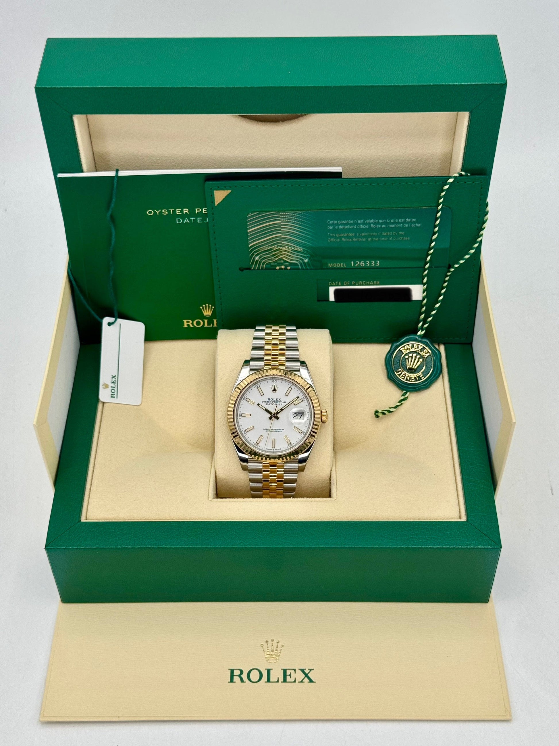2020 Rolex Datejust 41mm 126333 Two-Tone Jubilee White Dial - MyWatchLLC