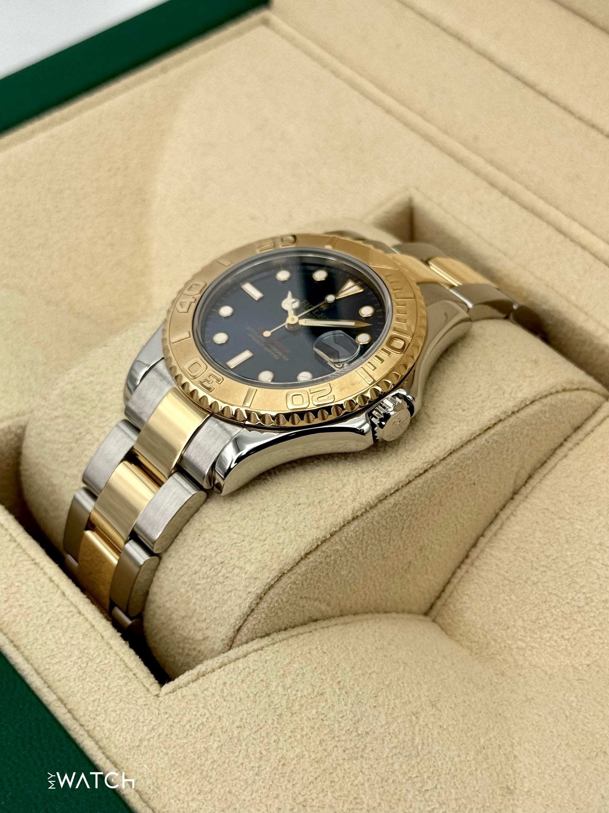 1999 Rolex Yacht-Master 35mm 68623 Two-Tone Blue Dial - MyWatchLLC