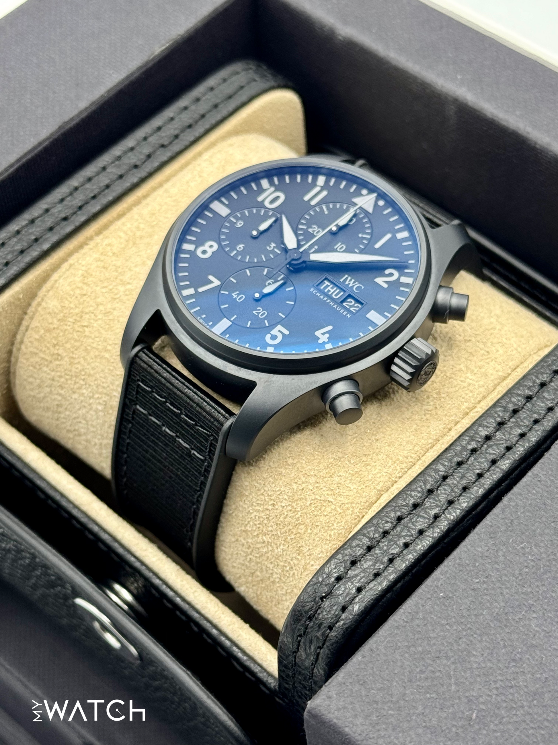 NEW 2025 IWC Pilot Chronograph Top Gun 41mm IW388106 Ceramic - MyWatchLLC