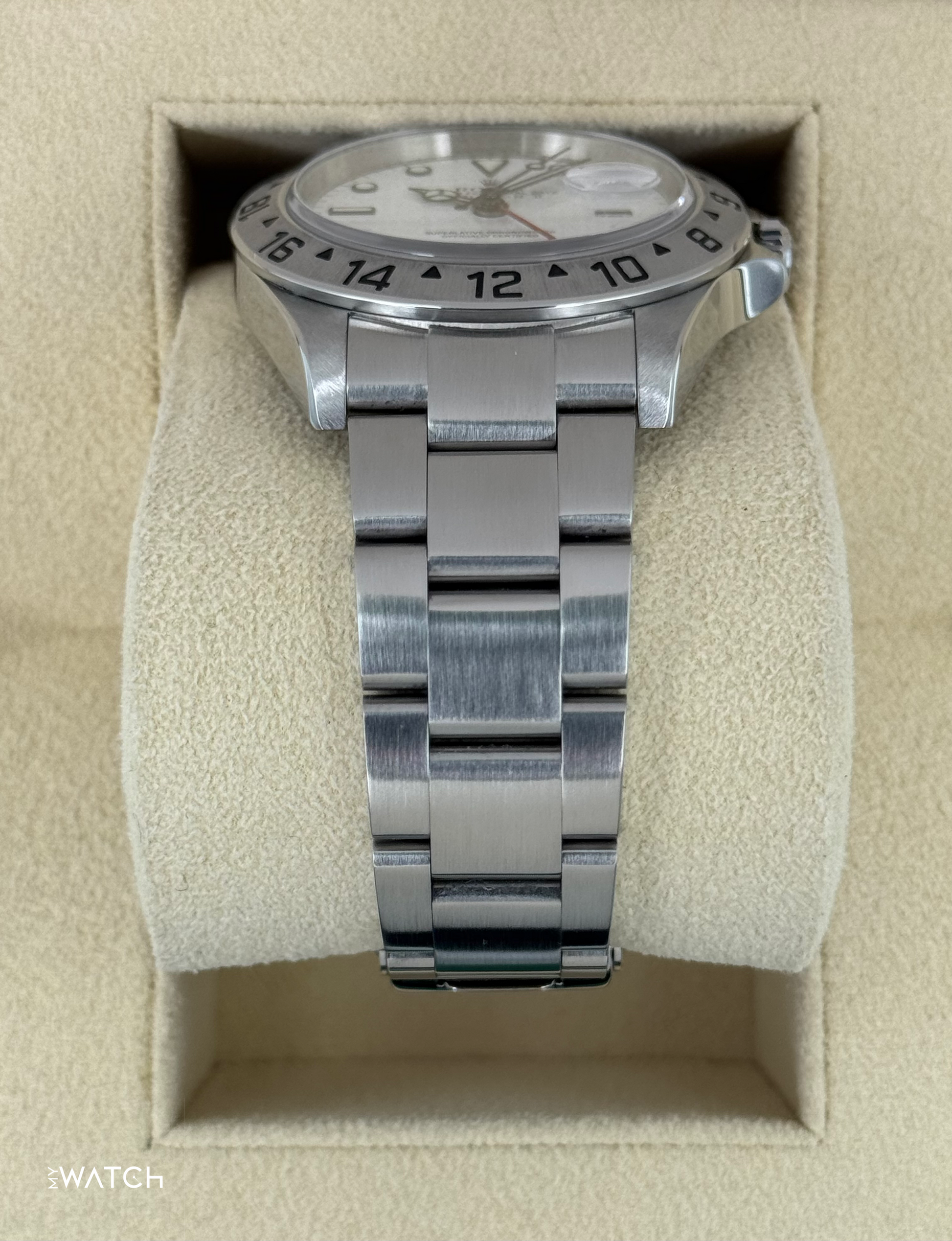 2006 Rolex Explorer II 40mm 16570 Stainless Steel Polar White Dial - MyWatchLLC