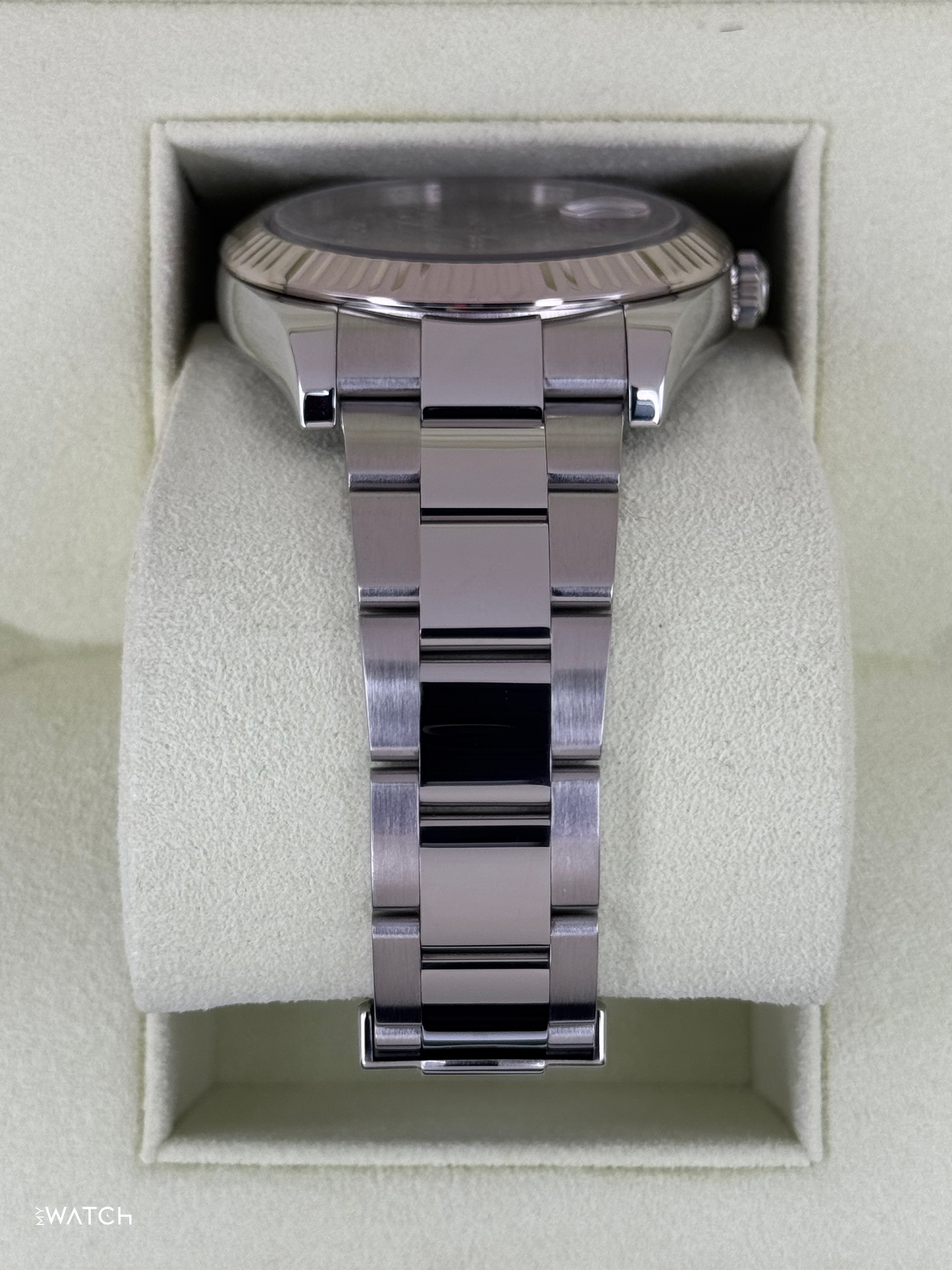 2017 Rolex Datejust II 41mm 116334 Stainless Steel Oyster Silver Numerical Dial - MyWatchLLC