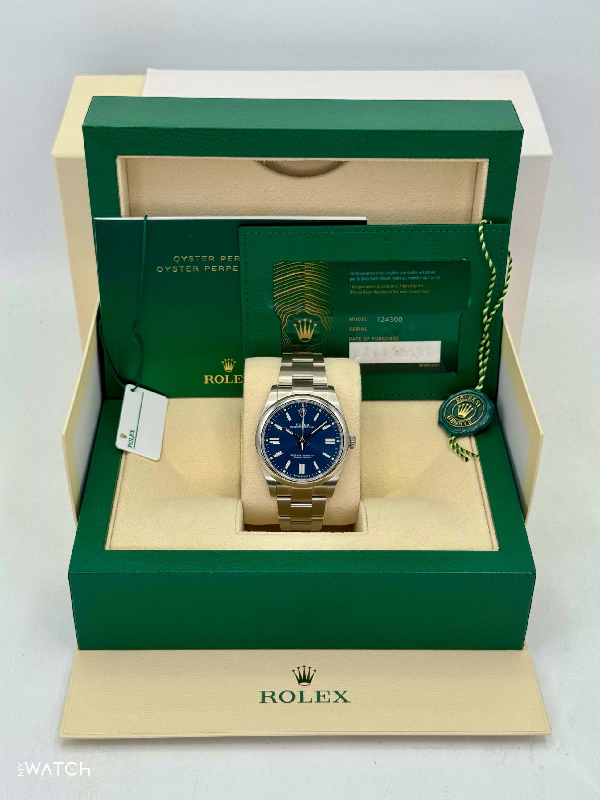 2025 Rolex Oyster Perpetual 41mm 124300 Blue Dial - MyWatchLLC