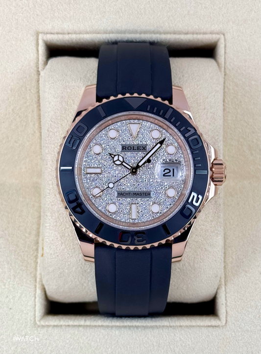 2023 Rolex Yacht-Master 40mm 126655 Rose Gold Diamond Paved Dial - MyWatchLLC