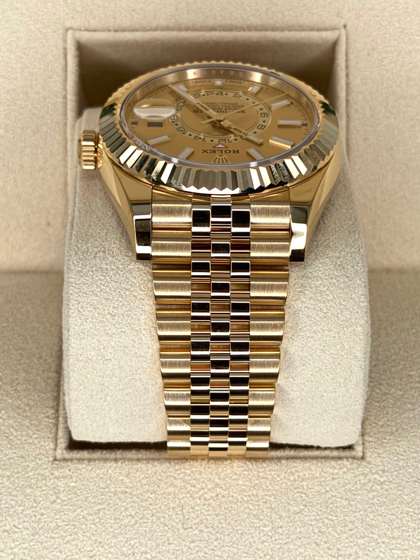 NEW 2025 Rolex Sky-Dweller 42mm 336938 Yellow Gold Jubilee Champagne Dial - MyWatchLLC