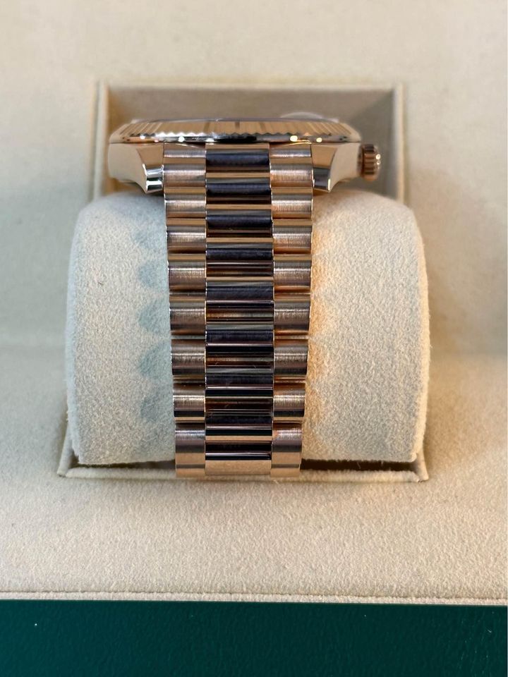 2020 Rolex Day-Date 40mm 228235 Rose Gold Sundust Roman Numeral Dial - MyWatchLLC