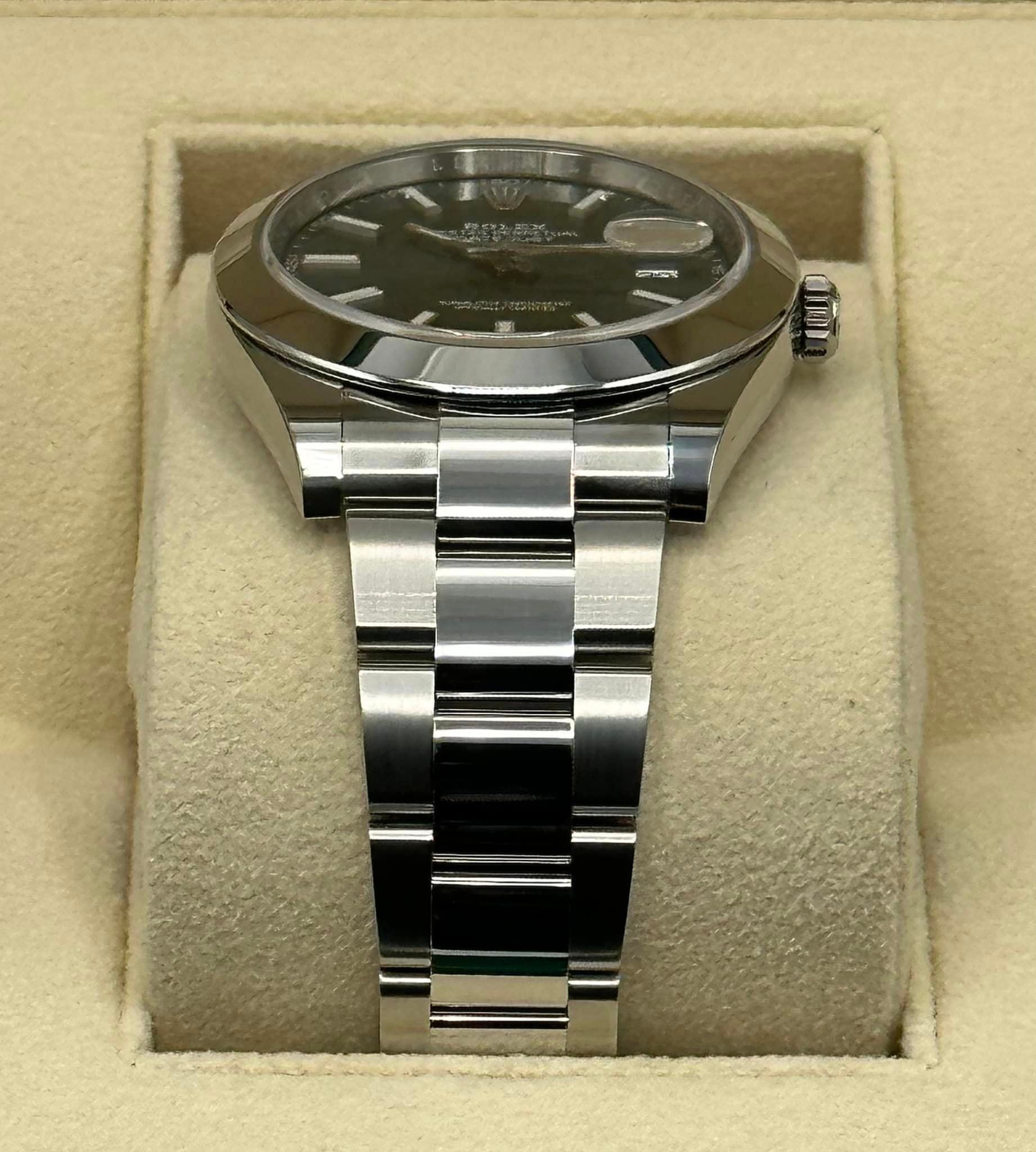 New 2023 Rolex Datejust 41mm 126300 Mint Green Dial Oyster - MyWatchLLC