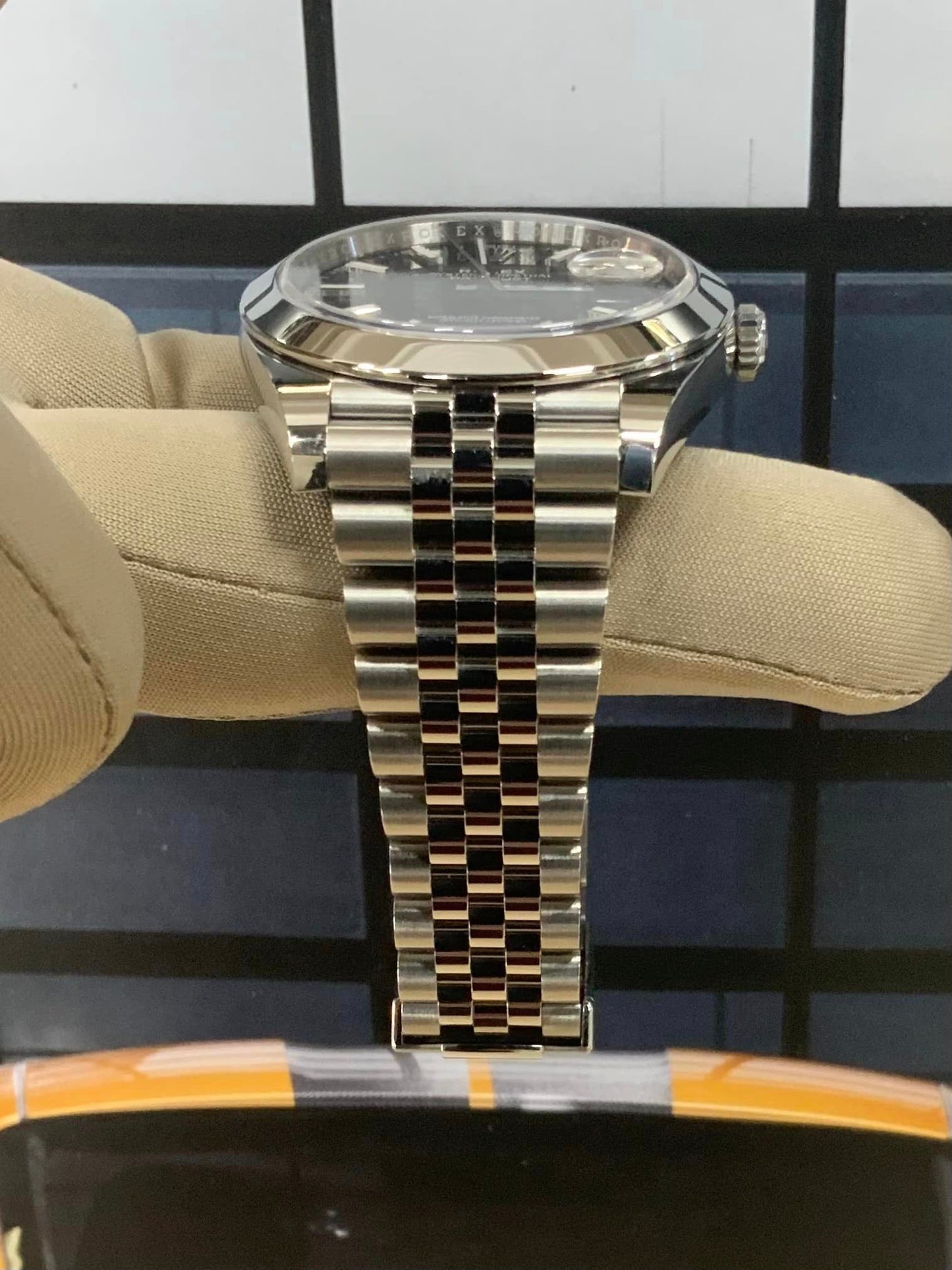 NEW 2022 Rolex Datejust 41mm 126300 SS Black Stick Dial Jubilee - MyWatchLLC