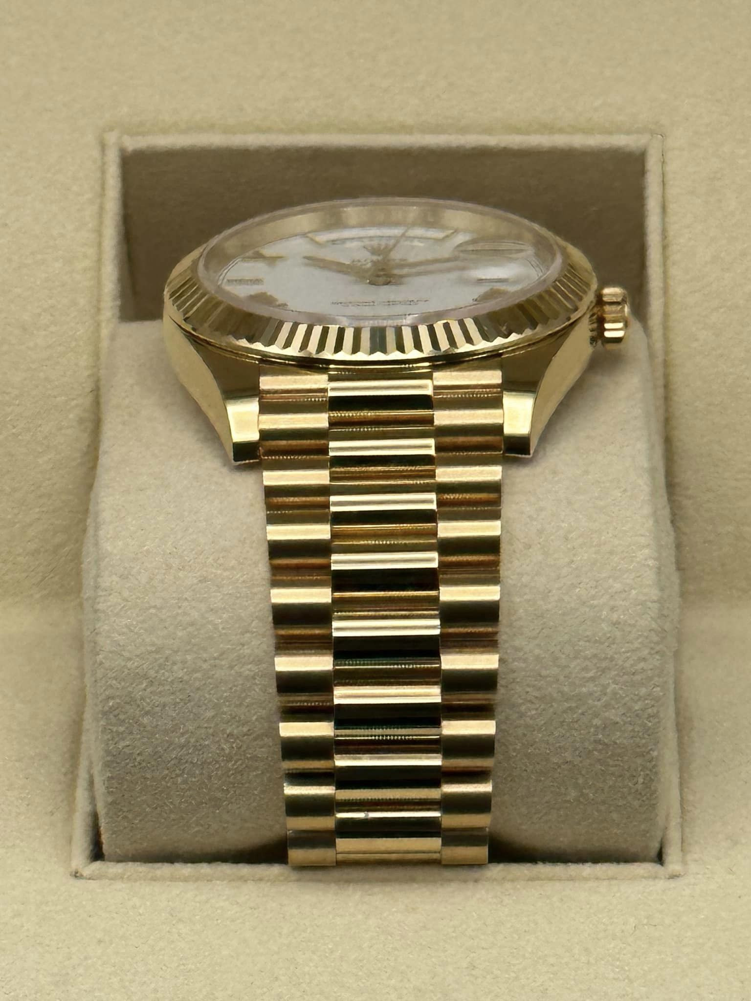 2019 Rolex Day-Date 40mm 228238 YG President White Roman Numeral Dial - MyWatchLLC