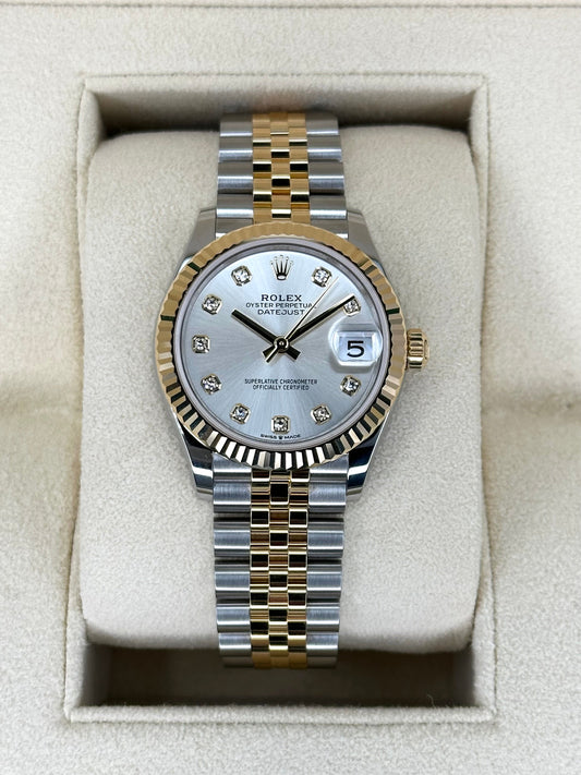 NEW 2024 Rolex Lady Datejust 31mm 278273 Two-Tone Silver Diamond Dial - MyWatchLLC