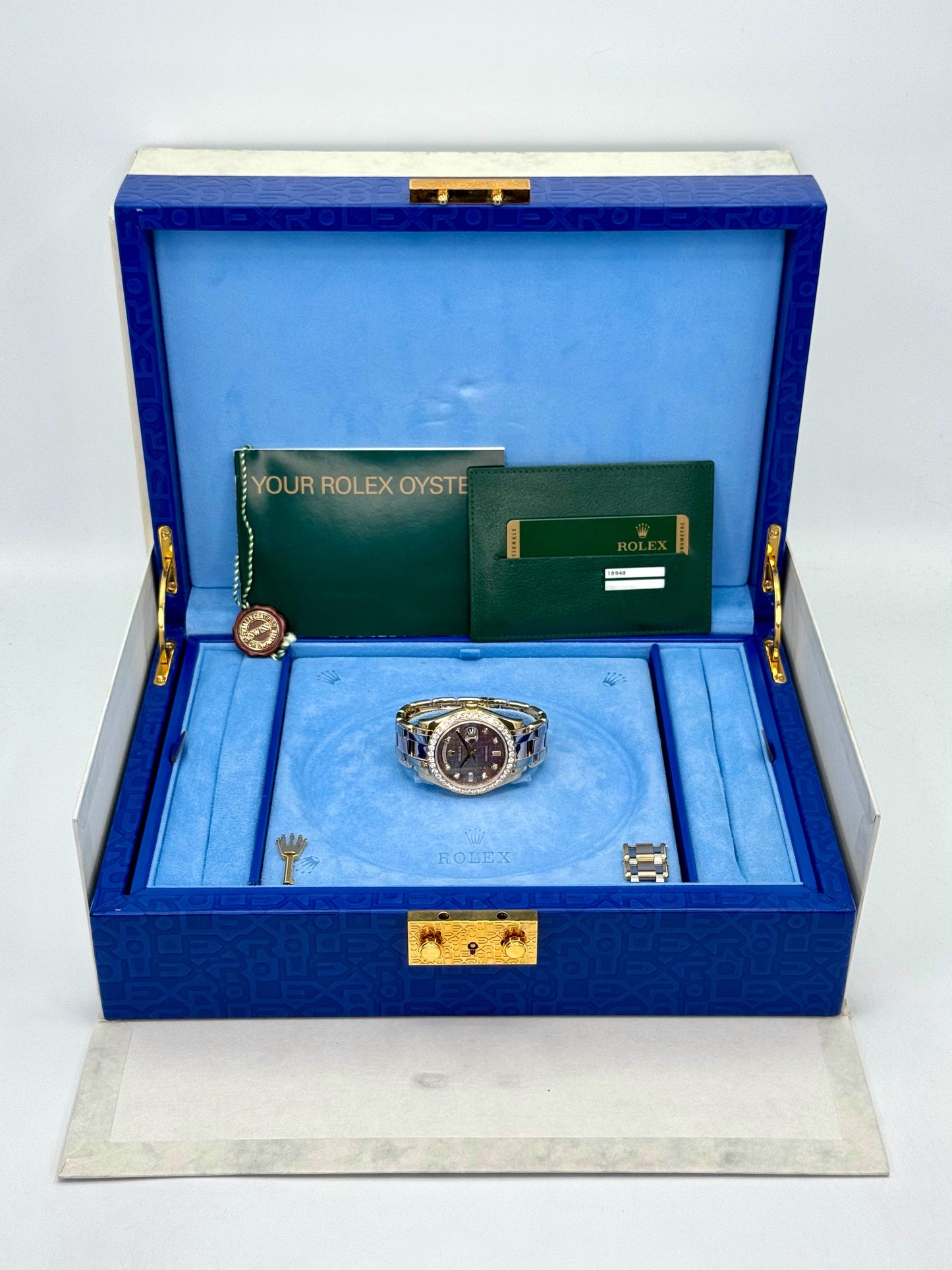 2011 Rolex Day-Date Masterpiece 39mm 18948 Tridor Tahitian Mother of Pearl Dial - MyWatchLLC