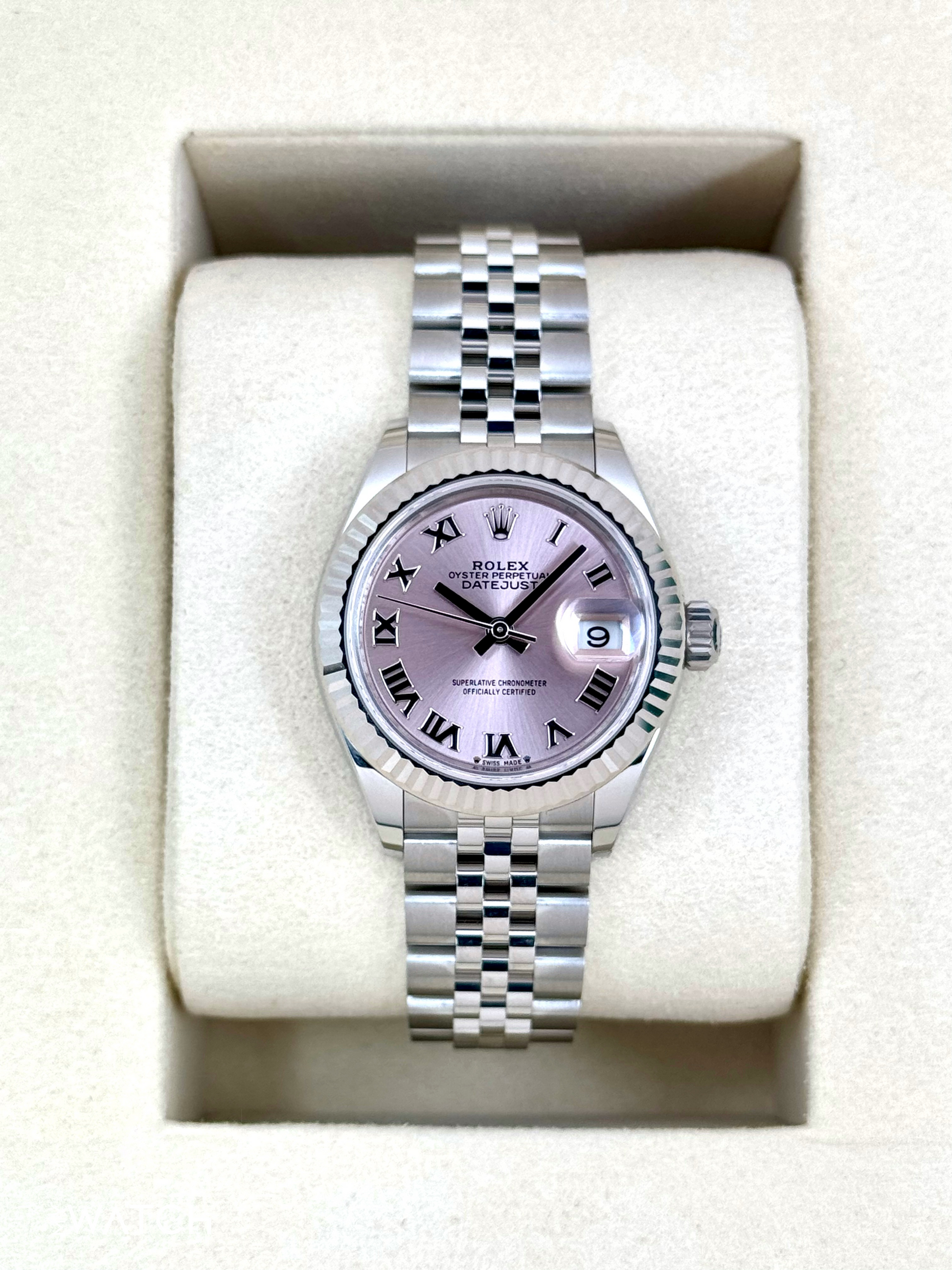 NEW 2025 Rolex Lady Datejust 28mm 279174 Stainless Steel Jubilee Pink Dial - MyWatchLLC
