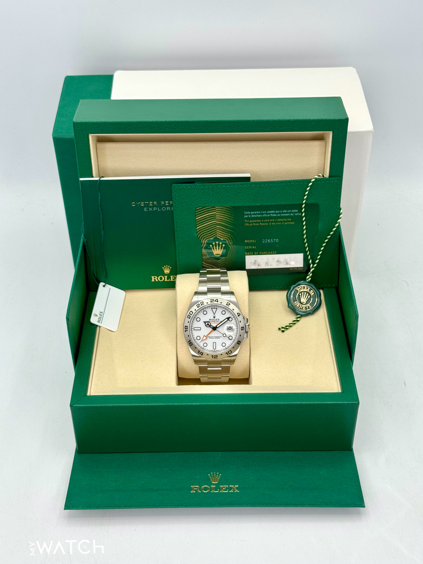 NEW 2025 Rolex Explorer II 42mm 226570 Polar White Dial - MyWatchLLC