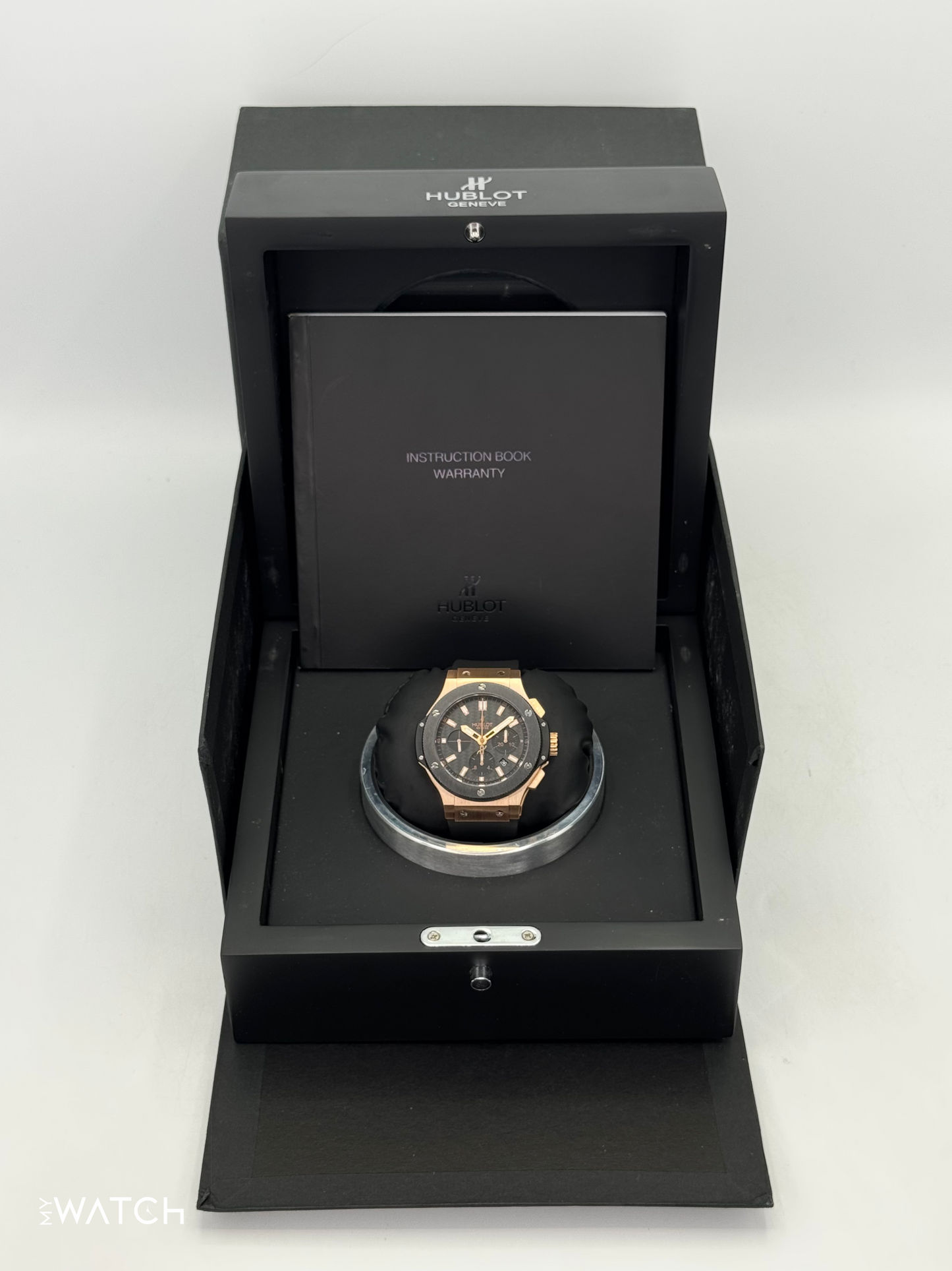 2011 Hublot Big Bang Chronograph 44mm 301.PM.1780.RX Rose Gold Black Dial - MyWatchLLC