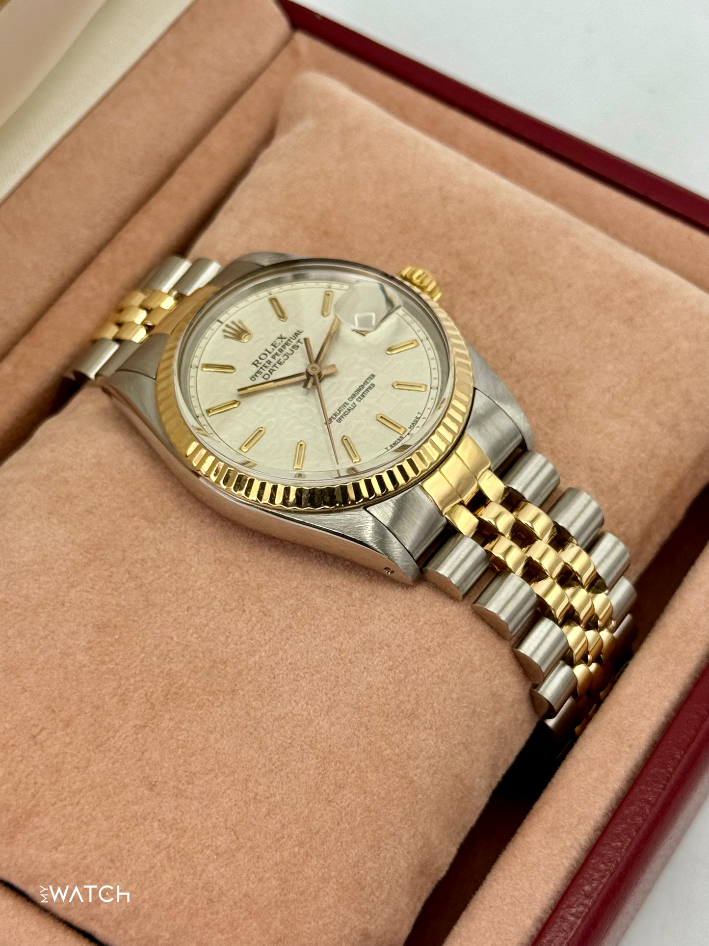 1987 Rolex Datejust 36mm 16013 Two-Tone Jubilee Ivory Anniversary Dial