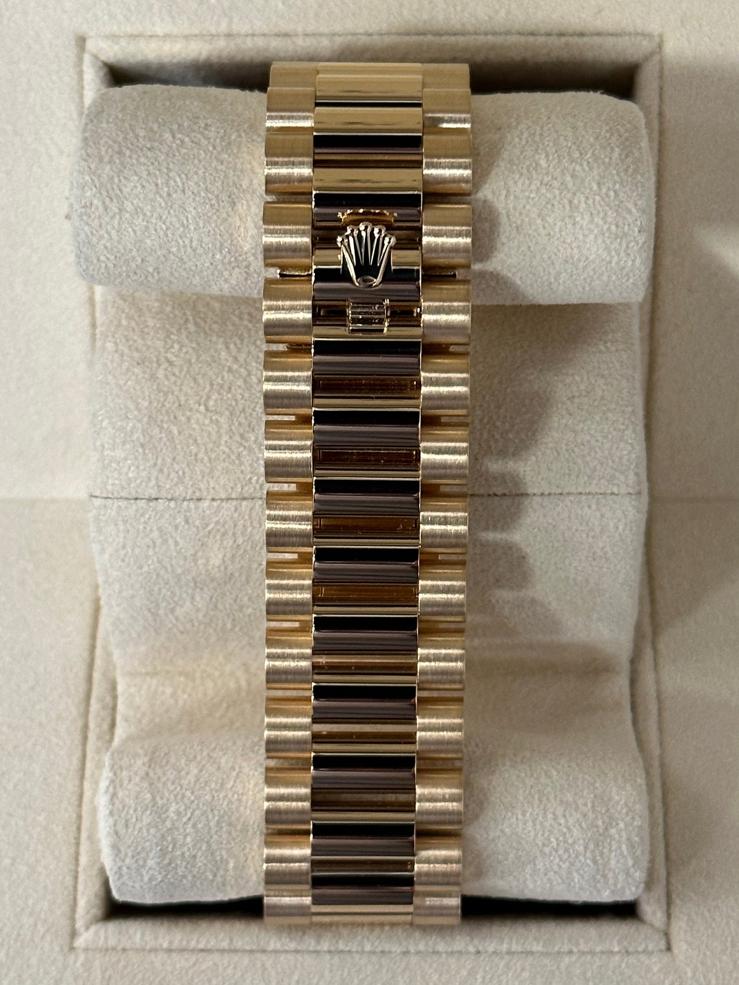 2016 Rolex Day-Date 40mm 228238 18ct Yellow Gold Champagne Stick Dial with Box & Papers - MyWatchLLC