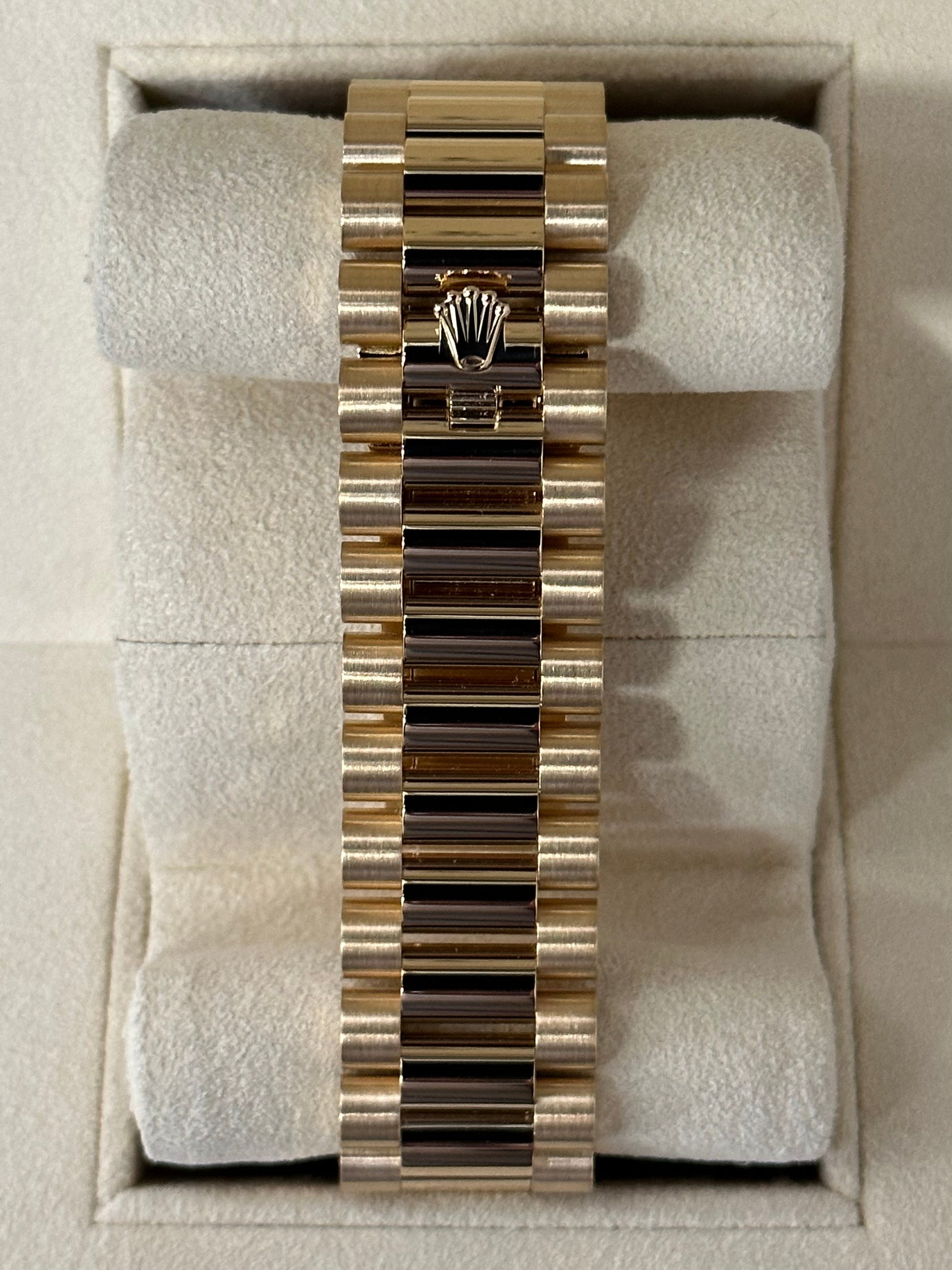 2016 Rolex Day-Date 40mm 228238 18ct Yellow Gold Champagne Stick Dial with Box & Papers - MyWatchLLC