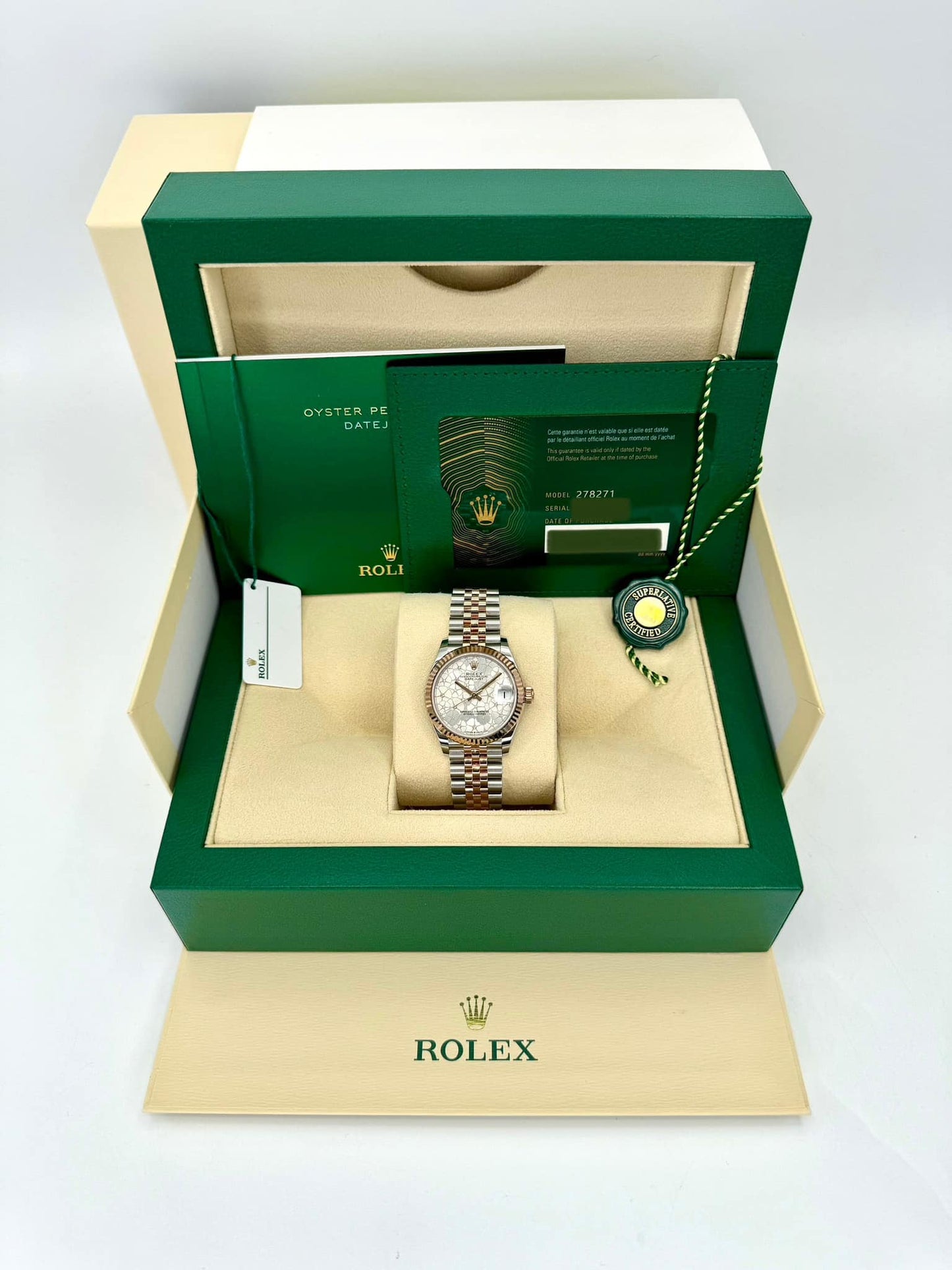 NEW 2024 Rolex Ladies Datejust 31mm 278271 Jubilee Floral Motif Dial - MyWatchLLC