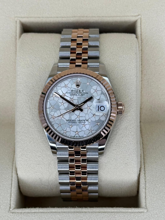 NEW 2024 Rolex Ladies Datejust 31mm 278271 Jubilee Floral Motif Dial - MyWatchLLC