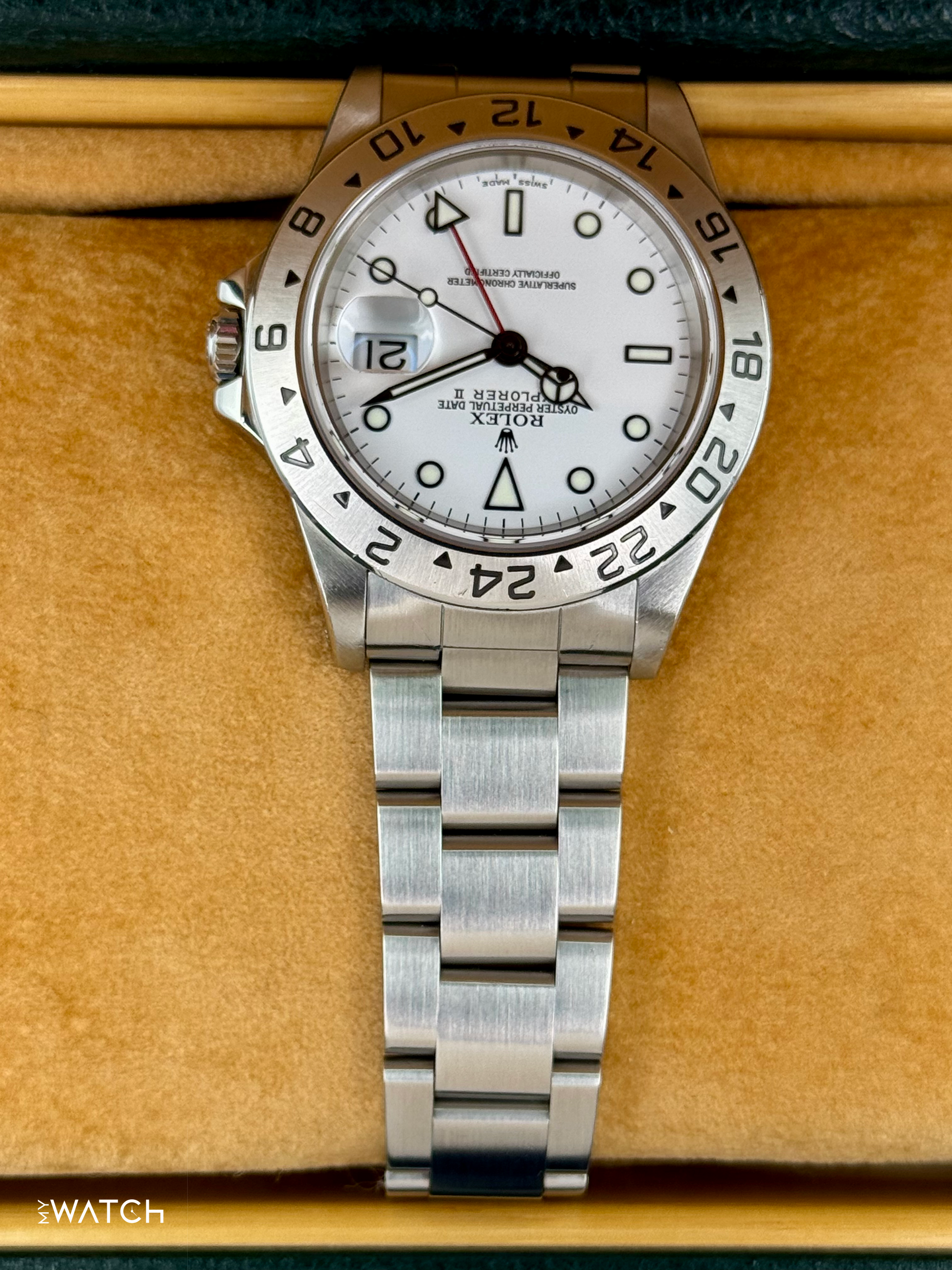 2000 Rolex Explorer II 40mm 16570 Stainless Steel Polar White Dial - MyWatchLLC