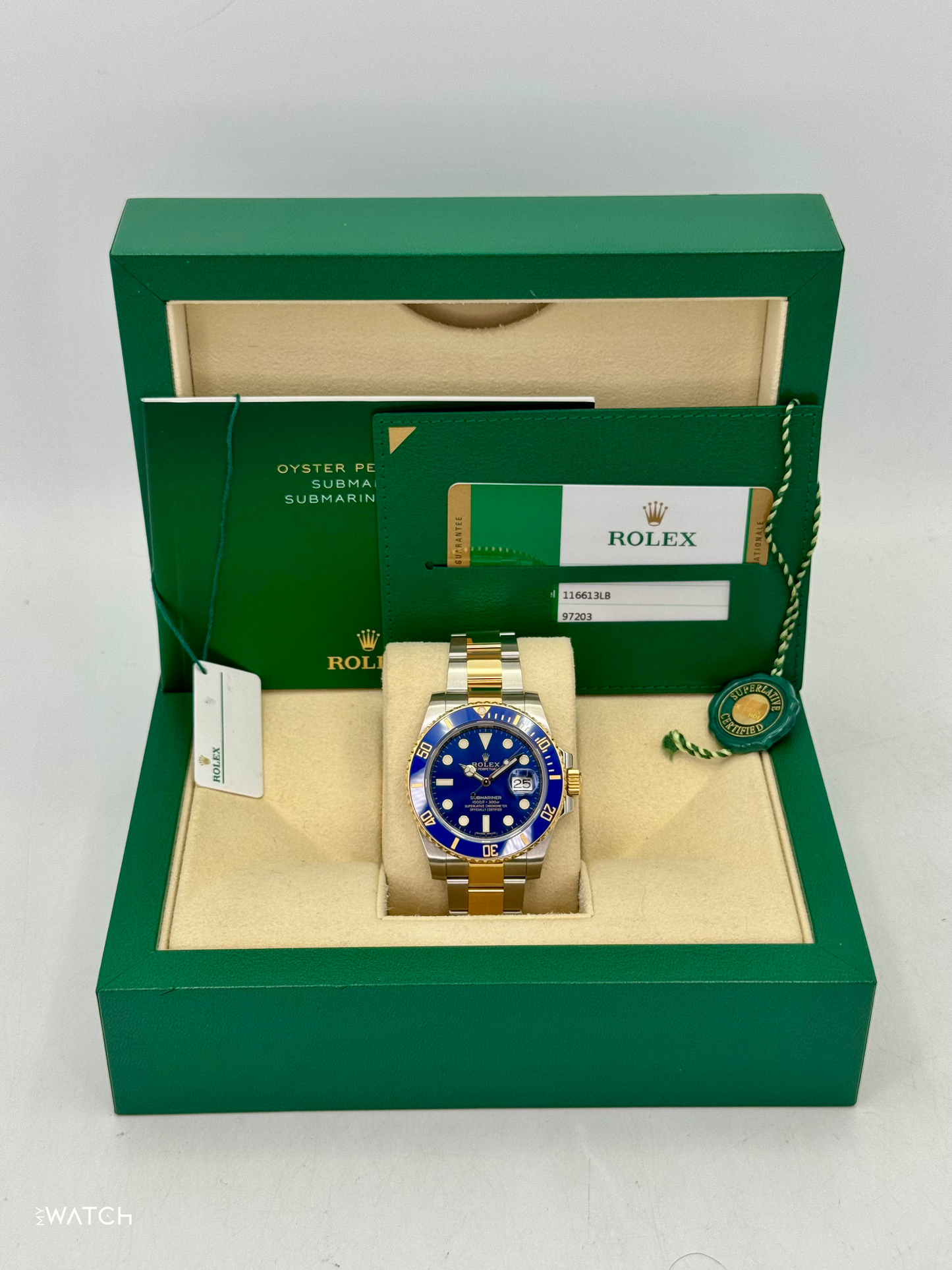 2020 Rolex Submariner "Bluesy" 40mm 116613LB Two-Tone Blue Dial - MyWatchLLC