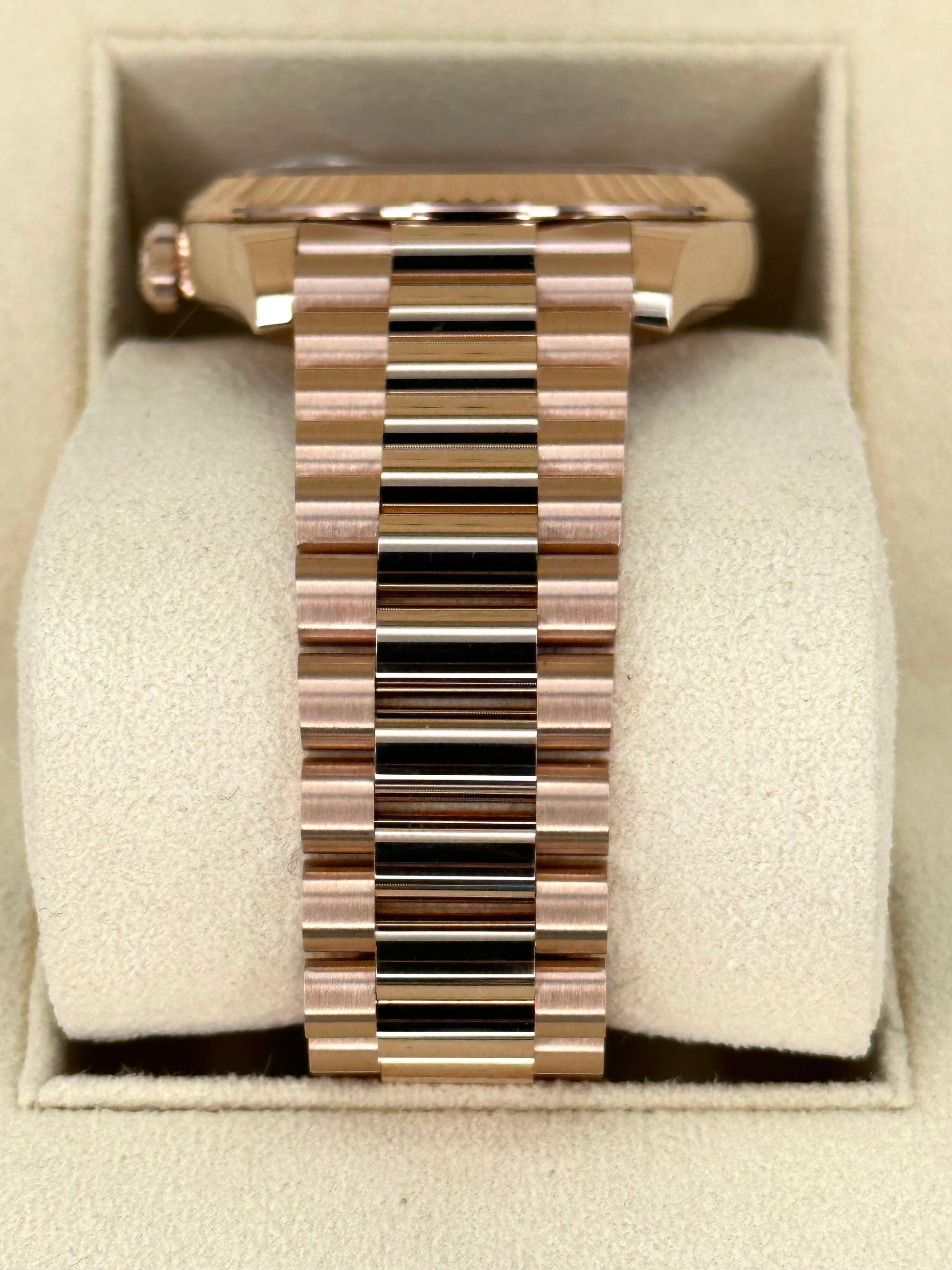 NEW 2024 Rolex Day-Date 40mm 228235 Presidential Rose Gold Olive Dial - MyWatchLLC