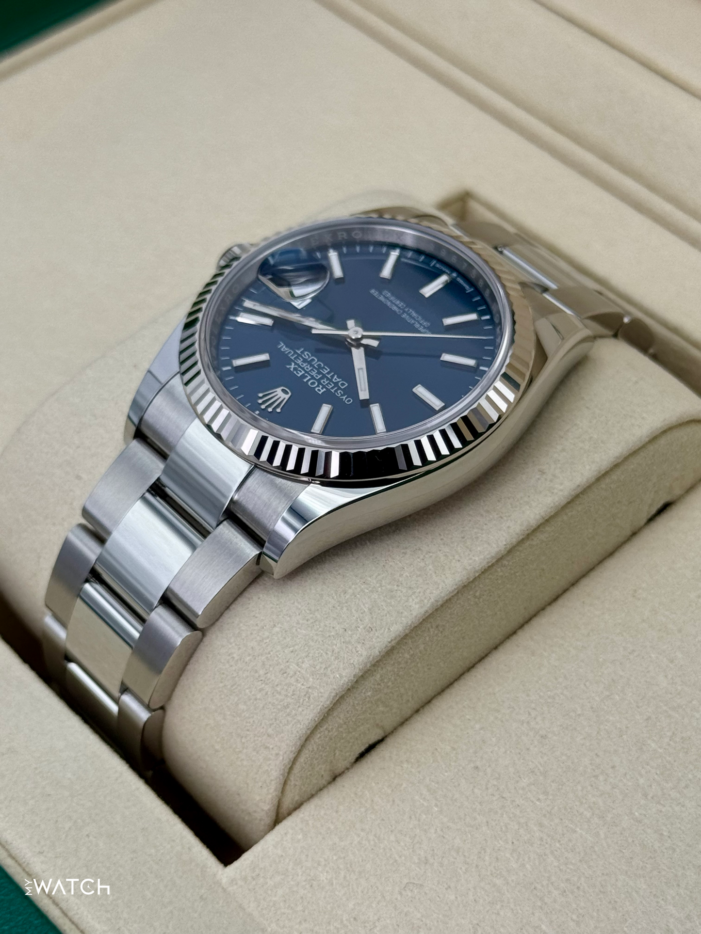 NEW 2025 Rolex Datejust 36mm 126234 Stainless Steel Oyster Blue Dial - MyWatchLLC
