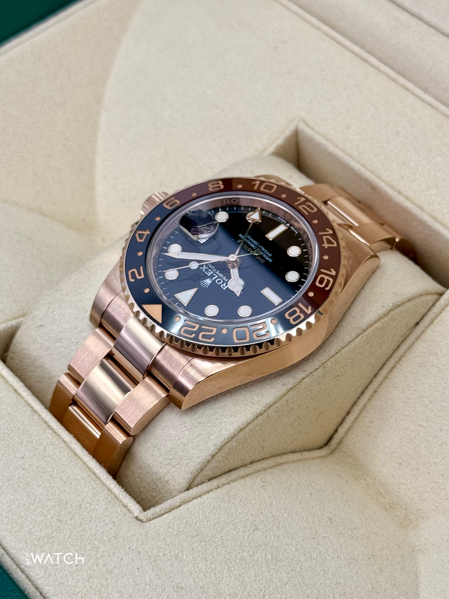 2021 Rolex GMT-Master II "Rootbeer" 40mm 126715CHNR Rose Gold - MyWatchLLC