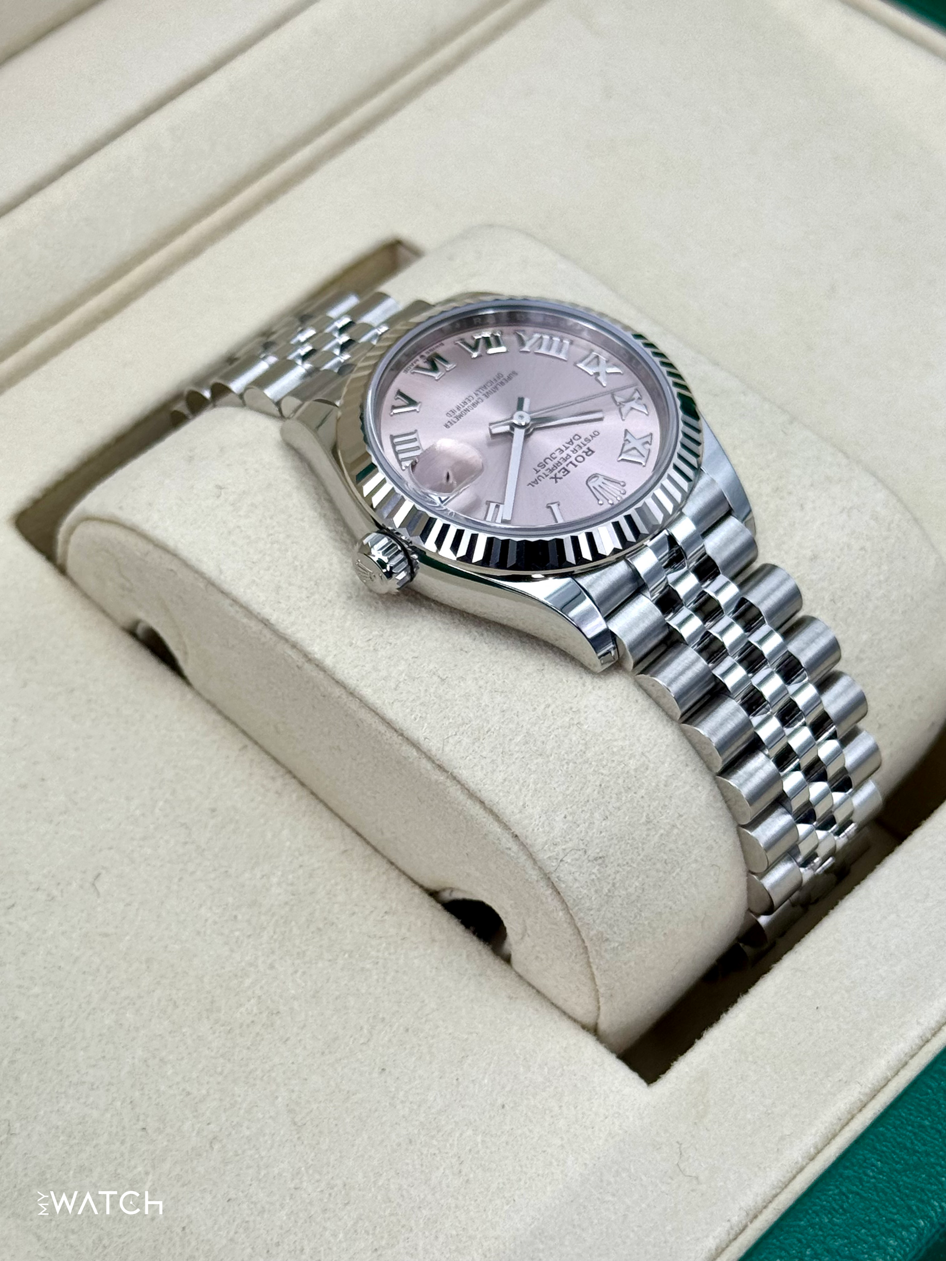 NEW 2025 Rolex Lady Datejust 31mm 278274 Stainless Steel Jubilee Pink Roman Dial - MyWatchLLC