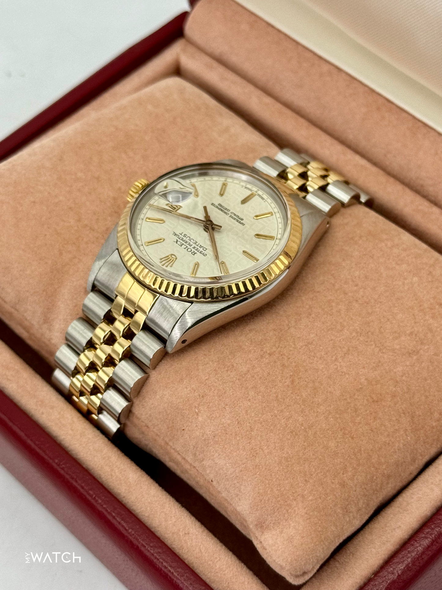1987 Rolex Datejust 36mm 16013 Two-Tone Jubilee Ivory Anniversary Dial