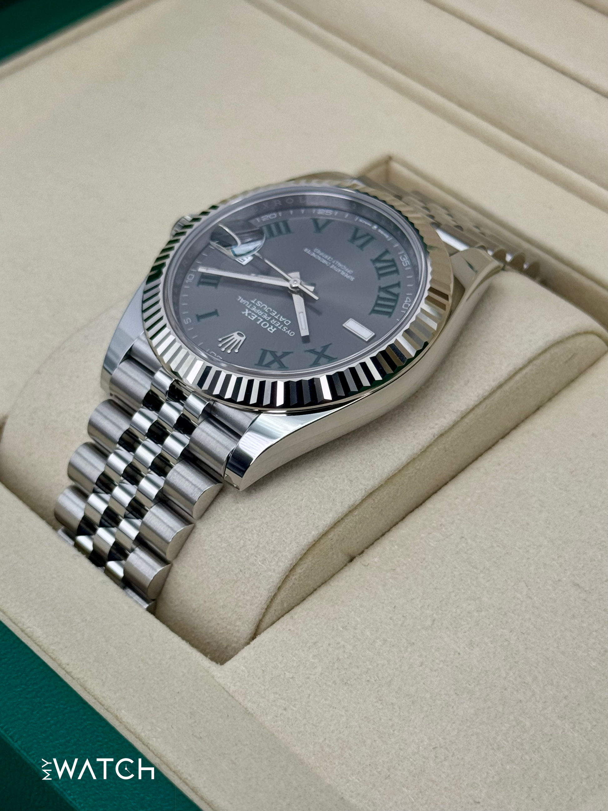NEW 2025 Rolex Datejust 41mm 126334 Jubilee Wimbledon Dial - MyWatchLLC