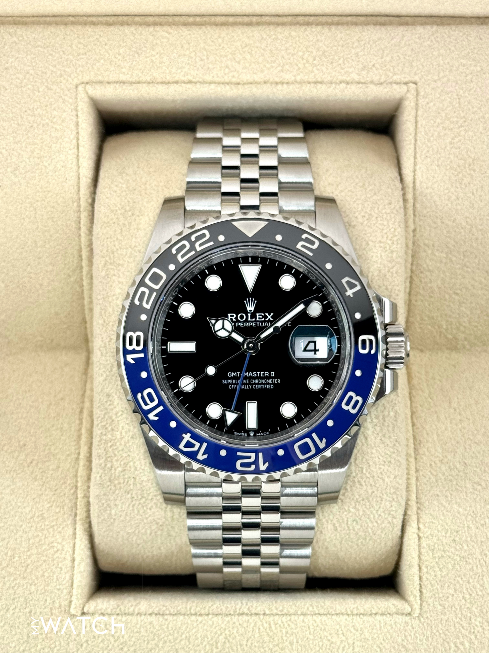 2023 Rolex GMT-Master II "Batgirl" 40mm 126710BLNR Jubilee Black Dial - MyWatchLLC