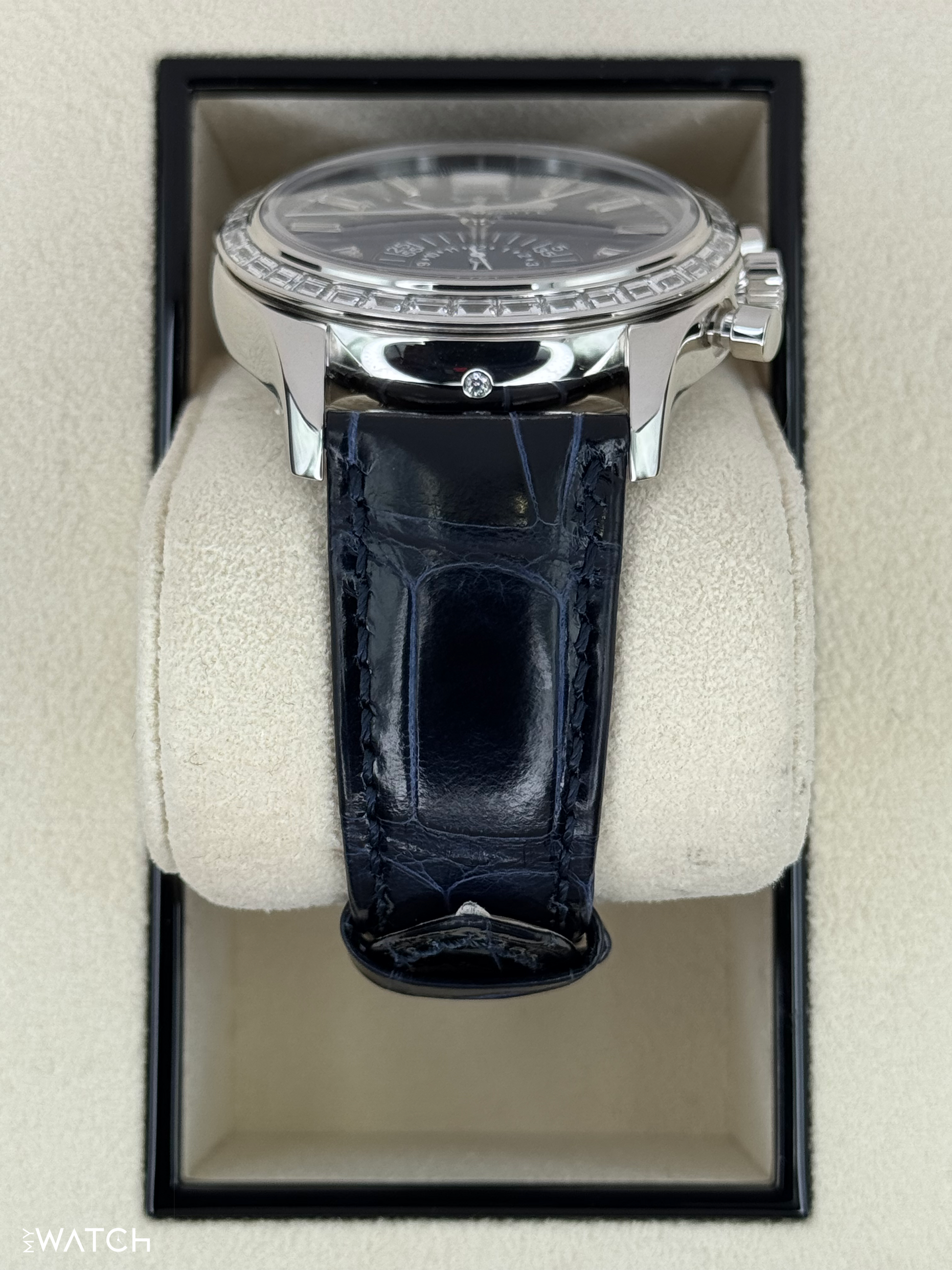 2023 Patek Philippe Annual Calendar Chronograph 40.5mm 5961P Platinum Blue Dial - MyWatchLLC