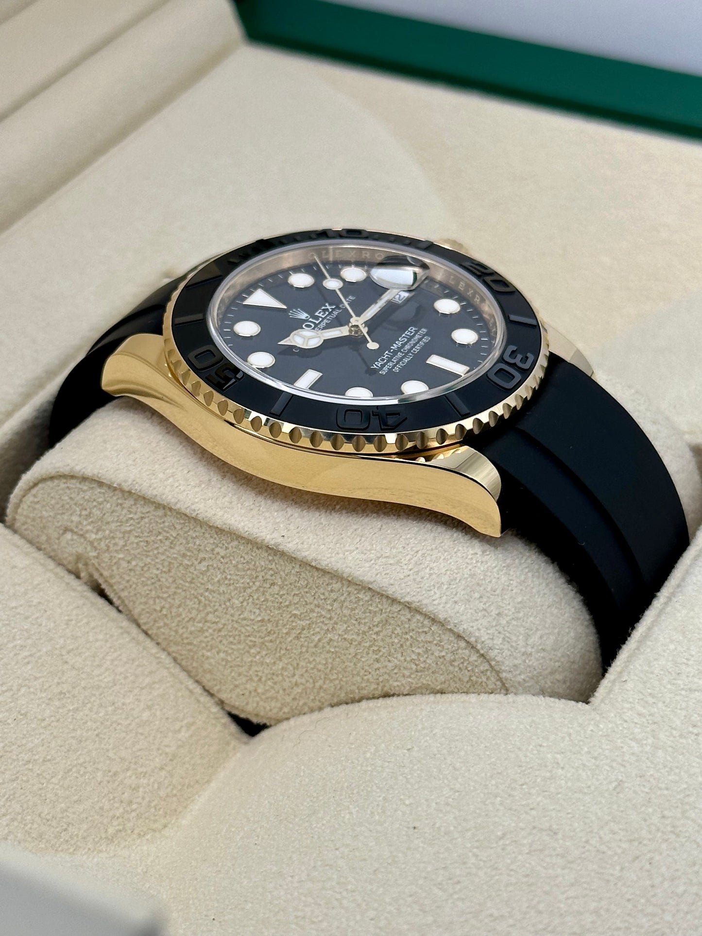 NEW 2024 Rolex Yacht-Master 42mm 226658 Gold Oysterflex Black Dial - MyWatchLLC
