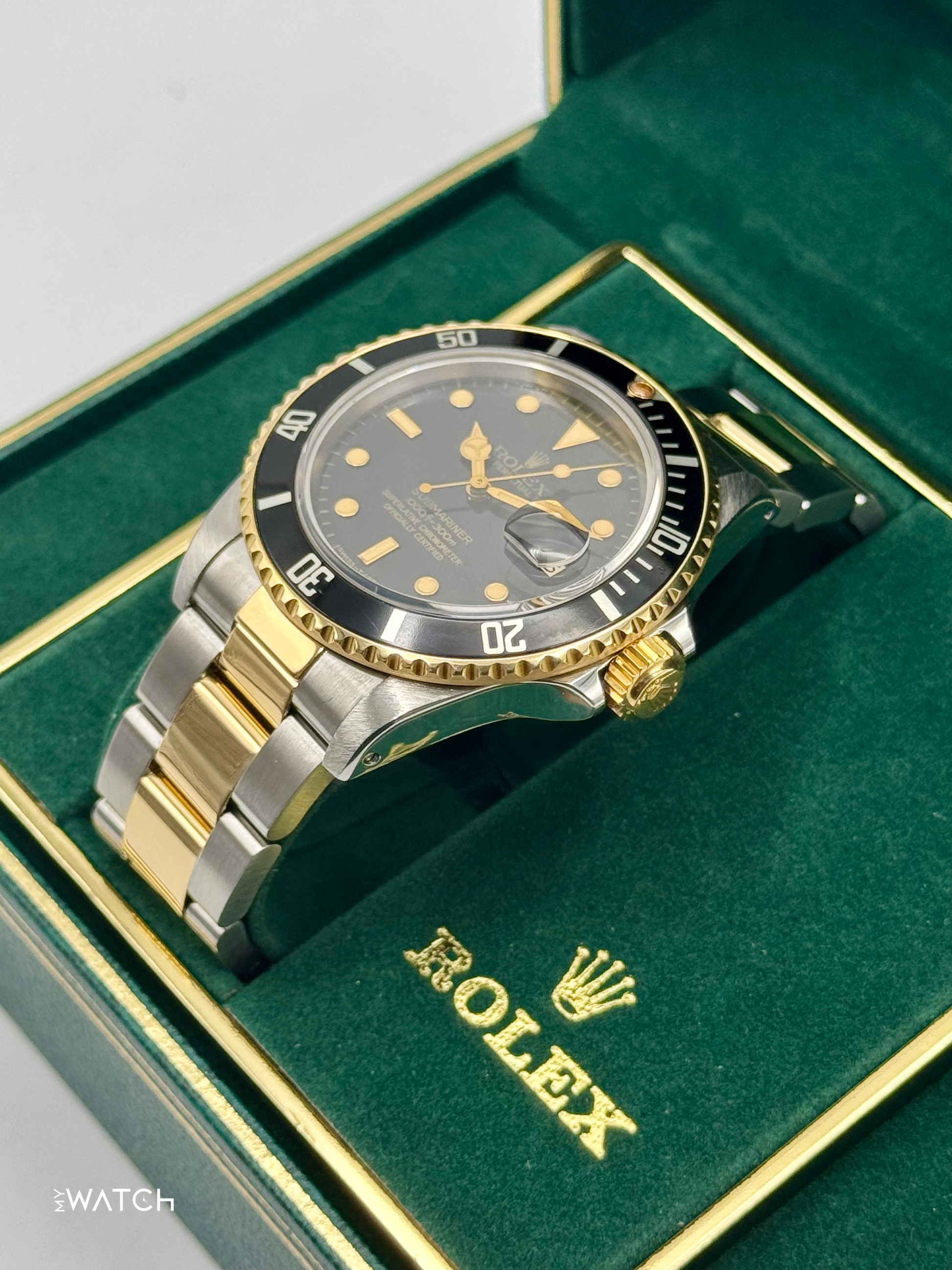 1984 Rolex Submariner 40mm 16803 Two-Tone Black Dial - MyWatchLLC