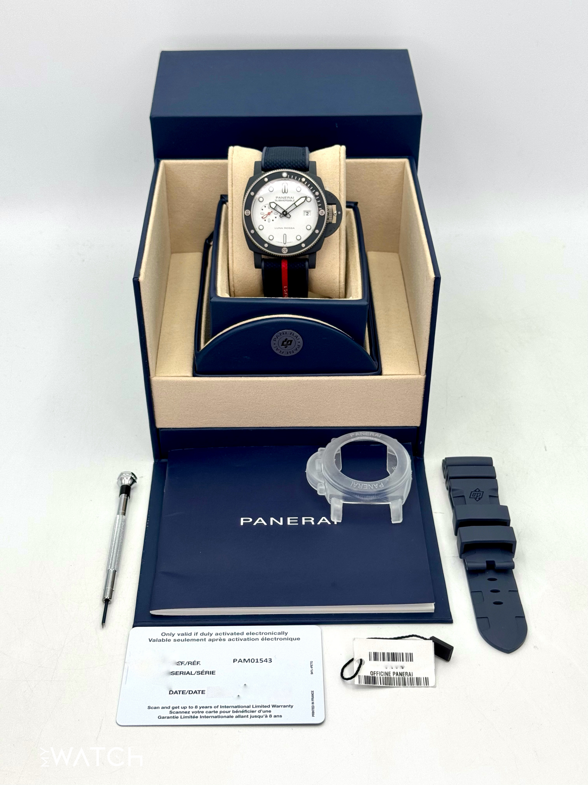 NEW 2025 Panerai Quarantaquattro 44mm PAM01543 Ceramic White Dial - MyWatchLLC