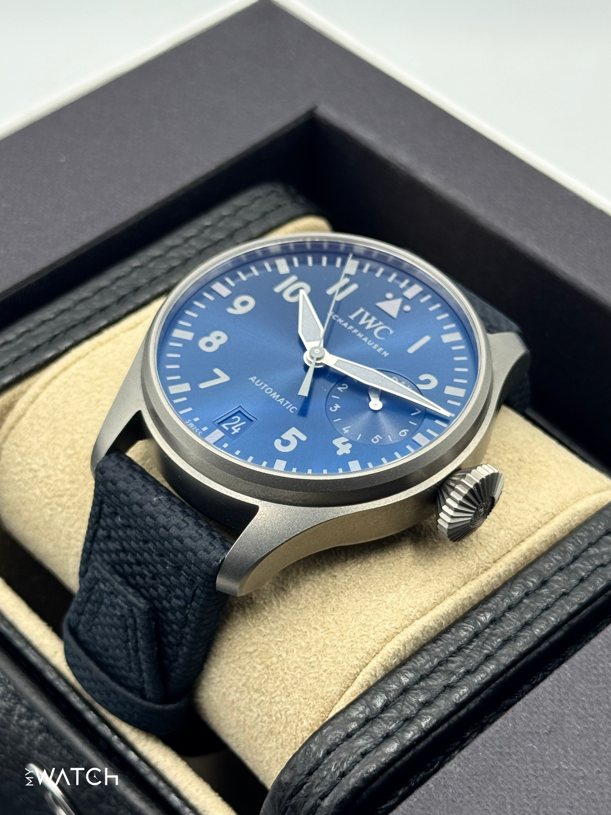 2024 IWC Big Pilot's Watch Racing Works 46mm IW501019 Titanium Blue Dial - MyWatchLLC