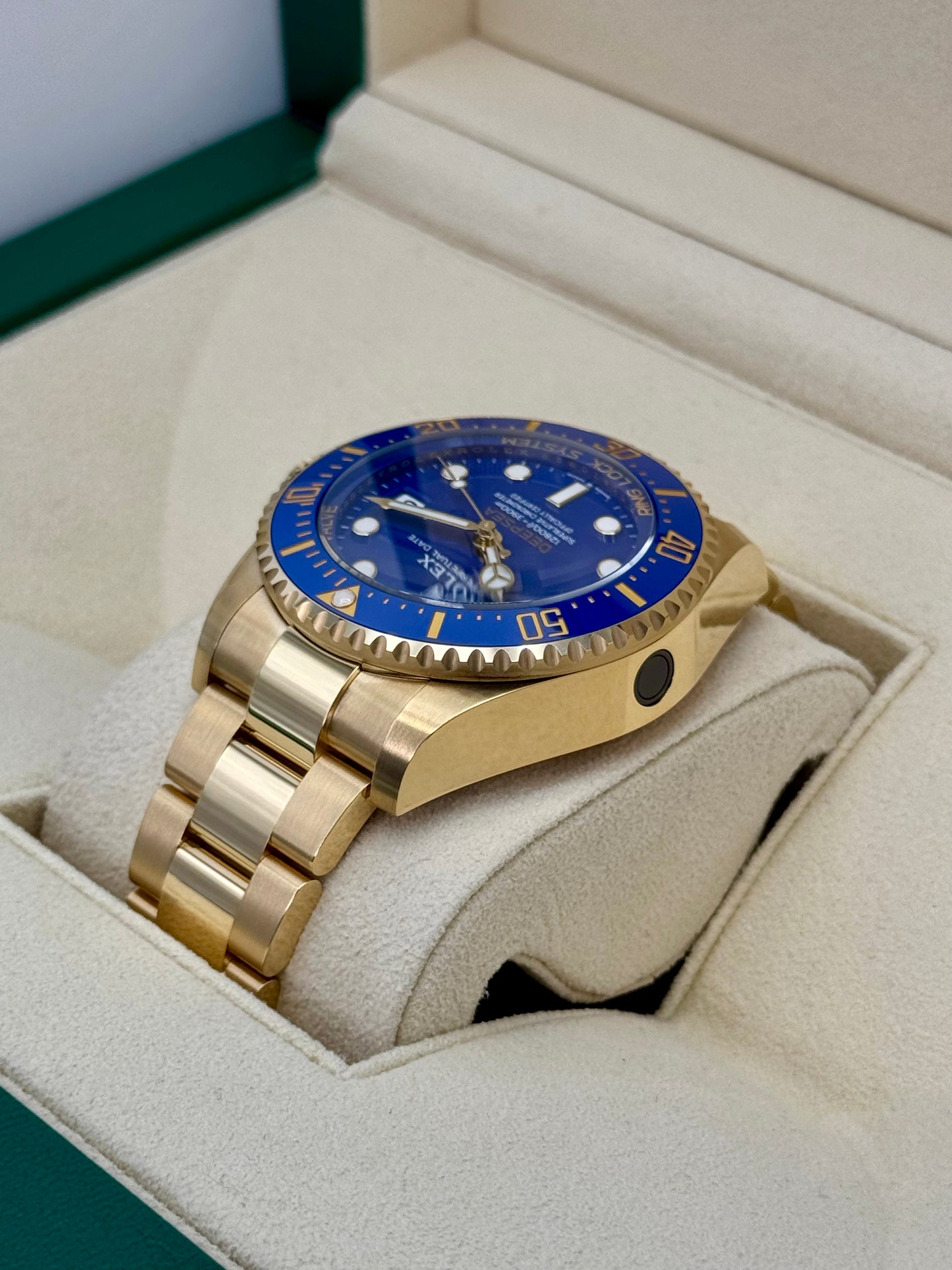 New 2024 Rolex Deepsea 44mm 136668LB 18K Yellow Gold Blue Dial - MyWatchLLC