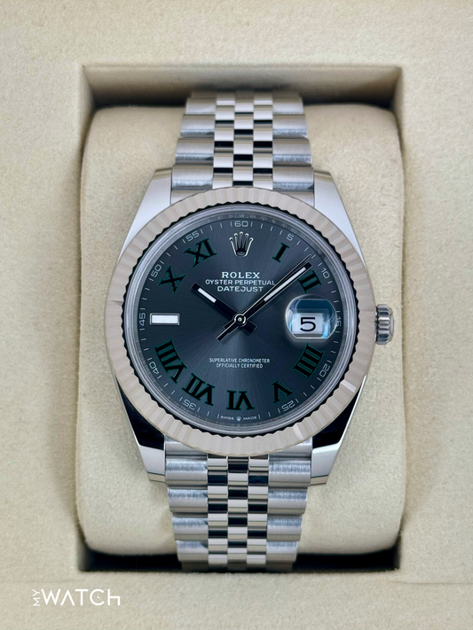NEW 2025 Rolex Datejust 41mm 126334 Jubilee Wimbledon Dial - MyWatchLLC